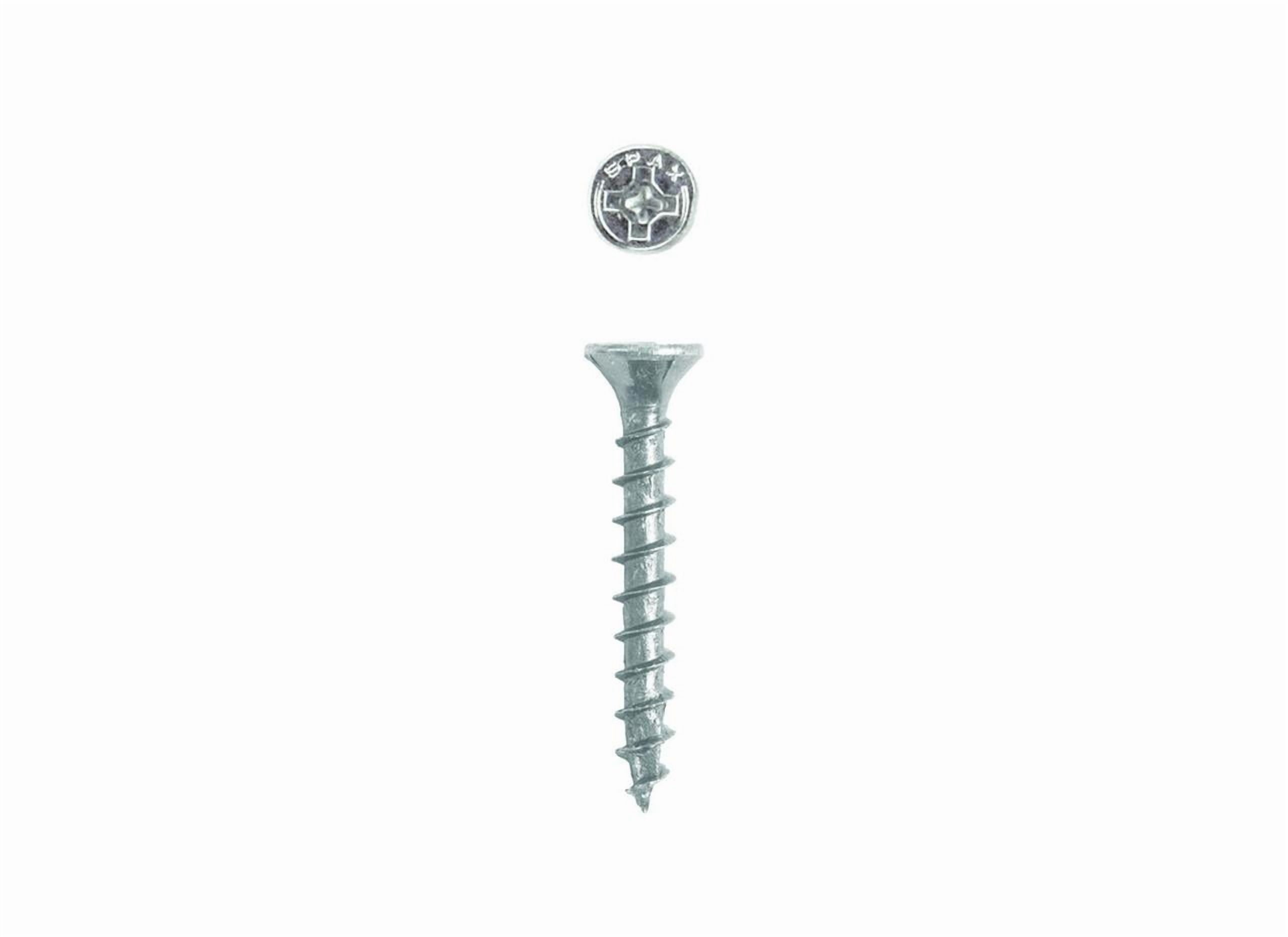 SPAX Multi-Purpose Flat Head Screws, Zinc-Plated Steel, Self-Tapping (Silver, 40 Pack, 1 in) ba2a6