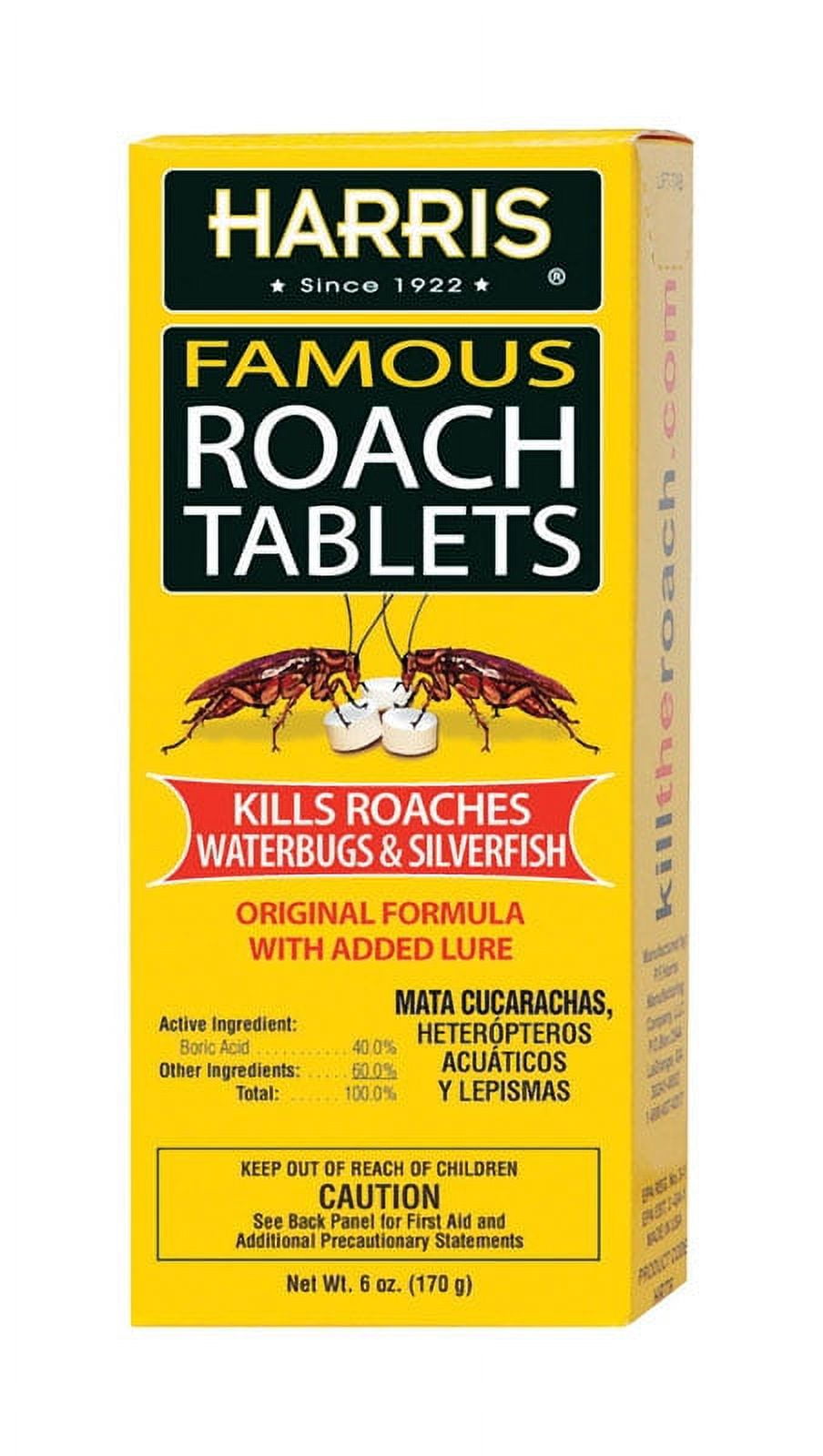 Harris Roach & Silverfish Killer Tablets, Long-Lasting Pest Control Treatment (6 oz) y4r2c