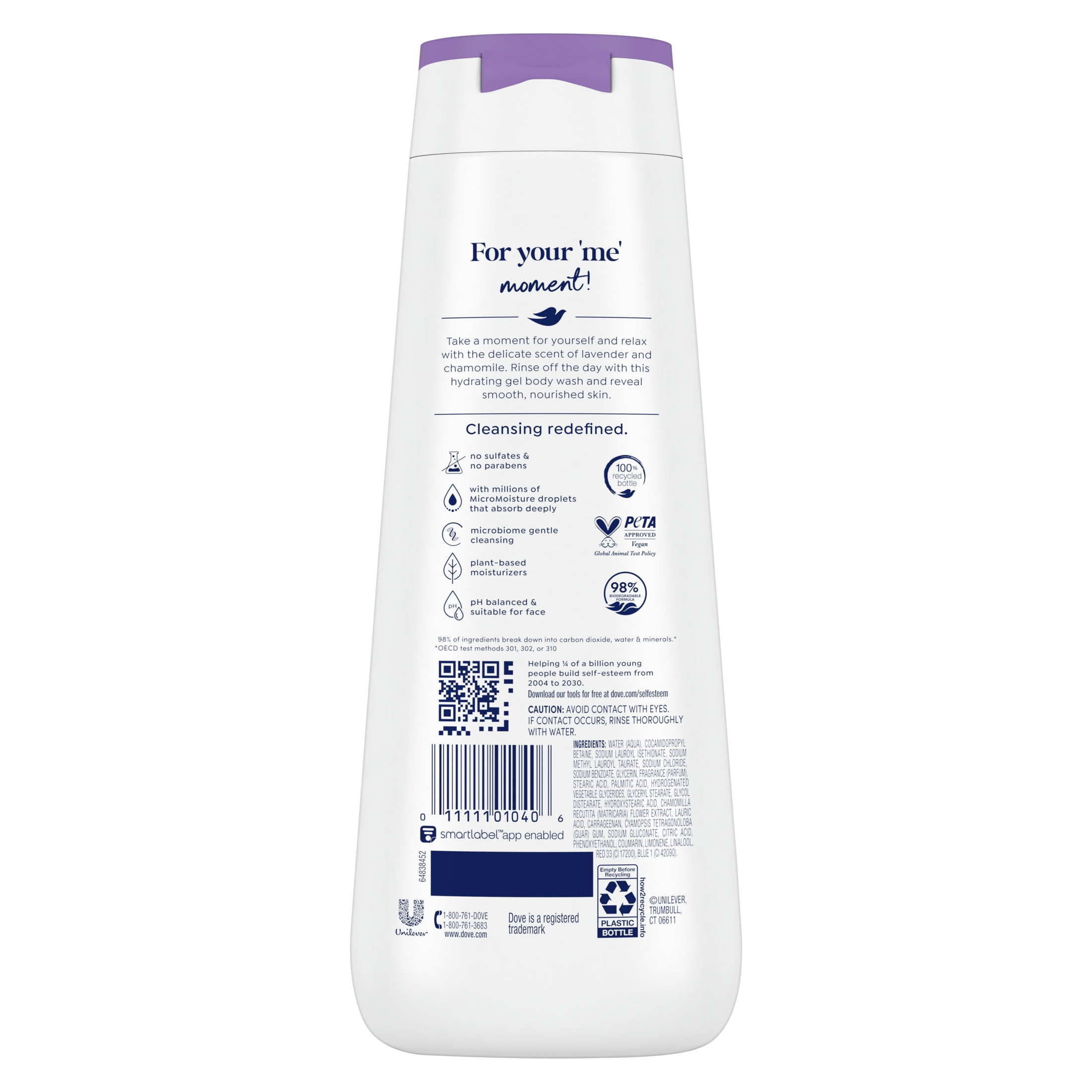 Dove Relaxing Body Wash with Lavender Oil & Chamomile, Moisturizing Cleanser (Lavender, 20 oz) 2toyp