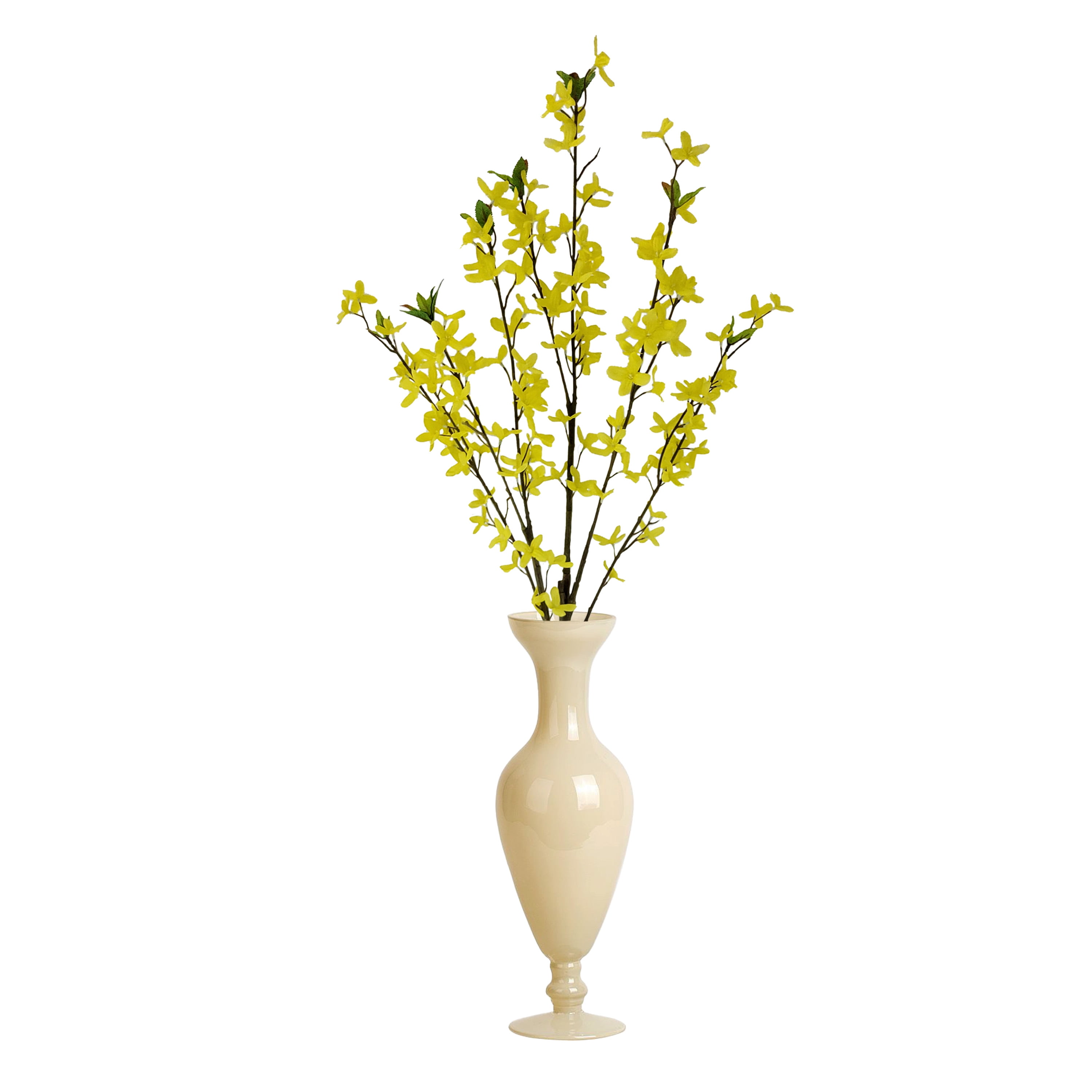 Mainstays Artificial Forsythia Stem, Realistic Faux Floral Decor for Home Arrangement (Yellow, 50 in) anx93