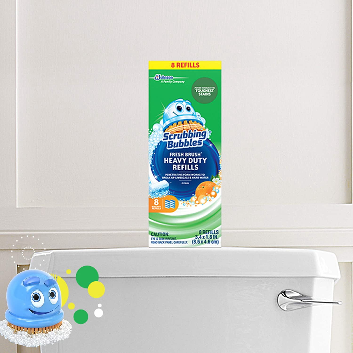 Scrubbing Bubbles Heavy Duty Fresh Brush Toilet Cleaning Refills (16 Count) m6xor