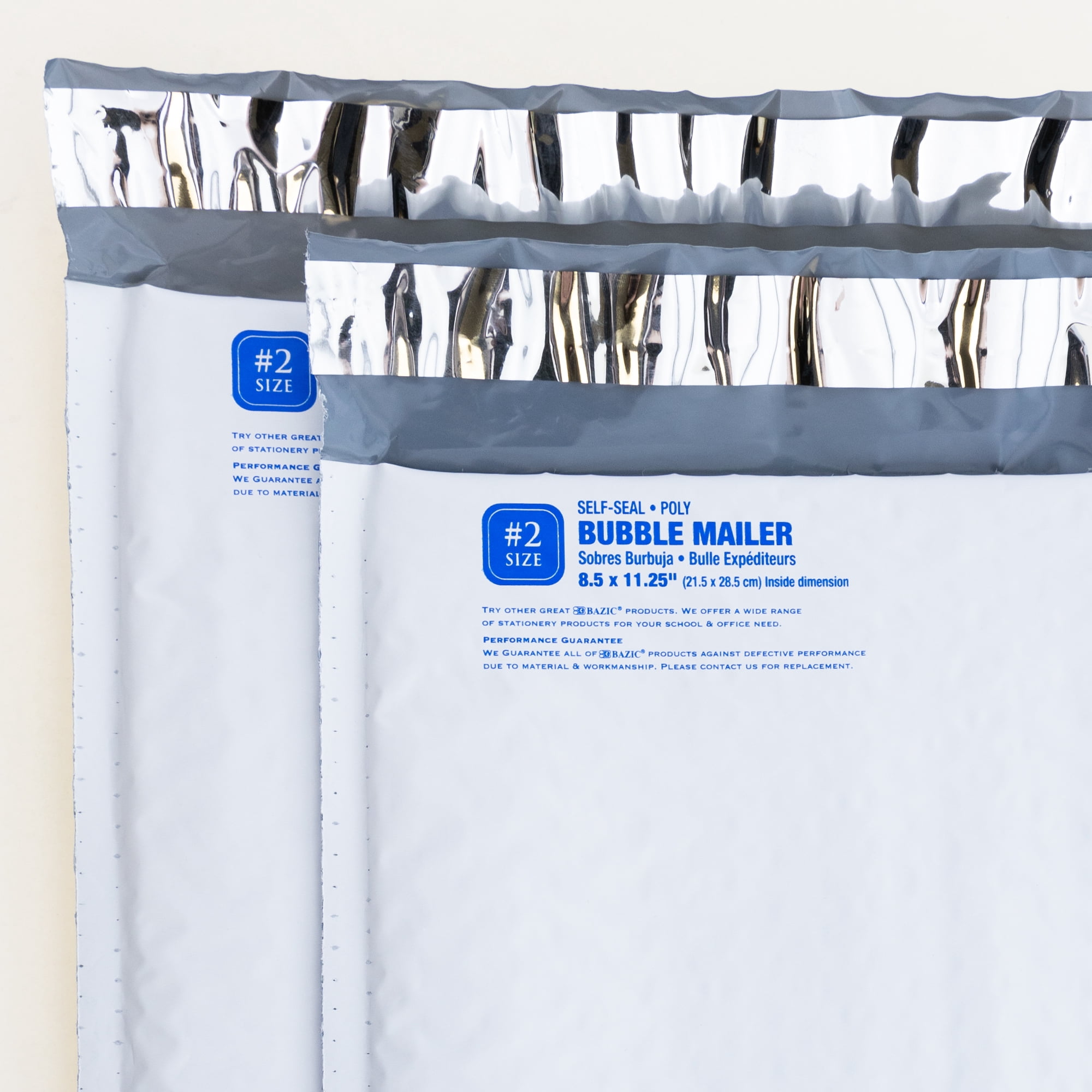 BAZIC Poly Bubble Mailers Padded Shipping Envelopes (White, 8.5 in x 11.25 in, 25-Count) 8bt15
