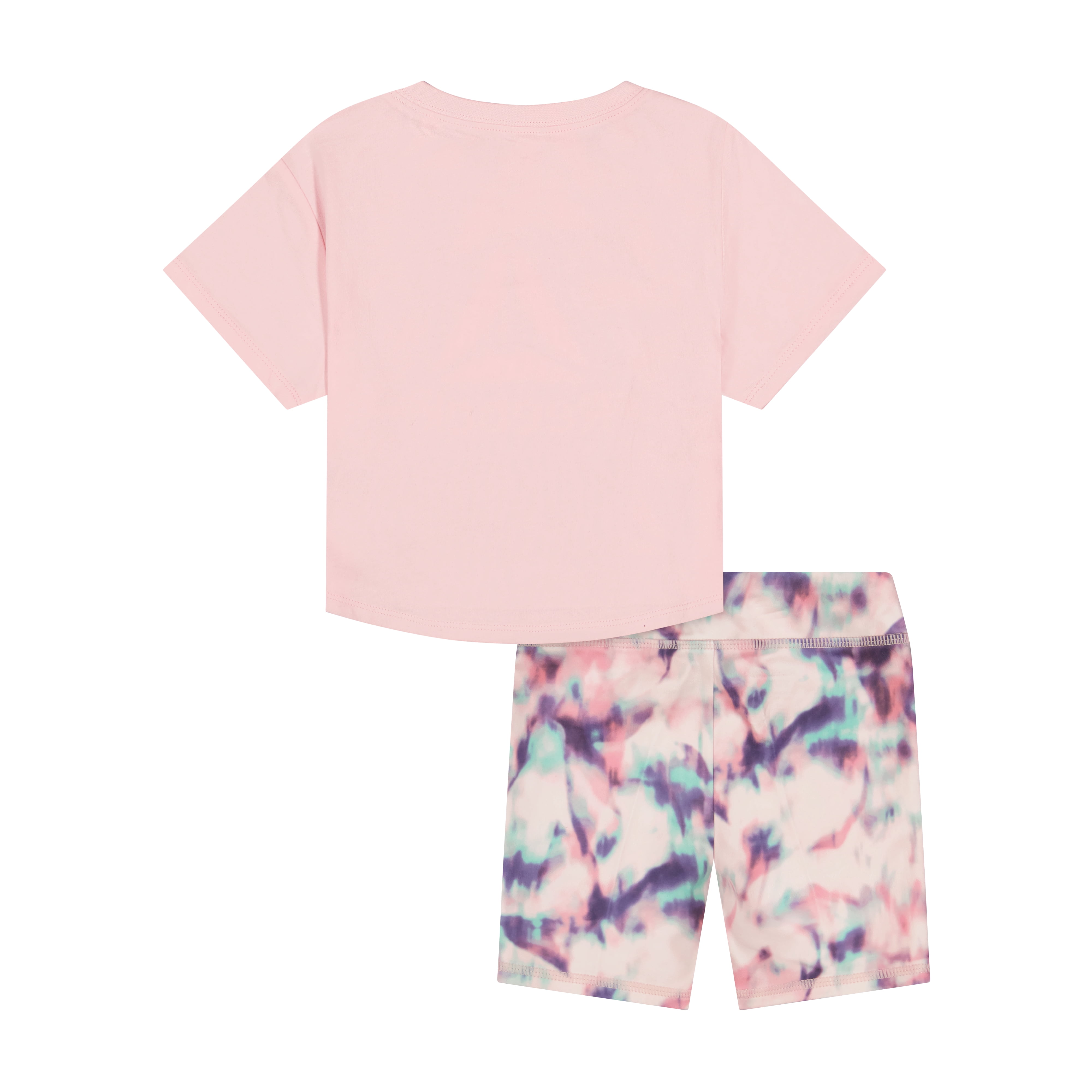 Reebok Toddler Girls Athletic Tee and Short Set (Pink, 5T) mfli8