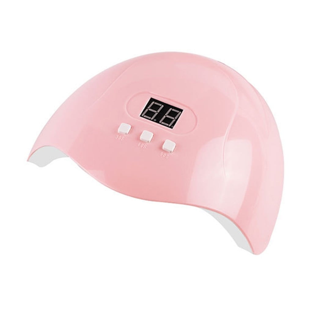 JUPAOPON 54W UV LED Nail Dryer Lamp for Gel Polish with Auto Sensor (Pink, 7.1 in x 6.3 in x 2.0 in) d8vth