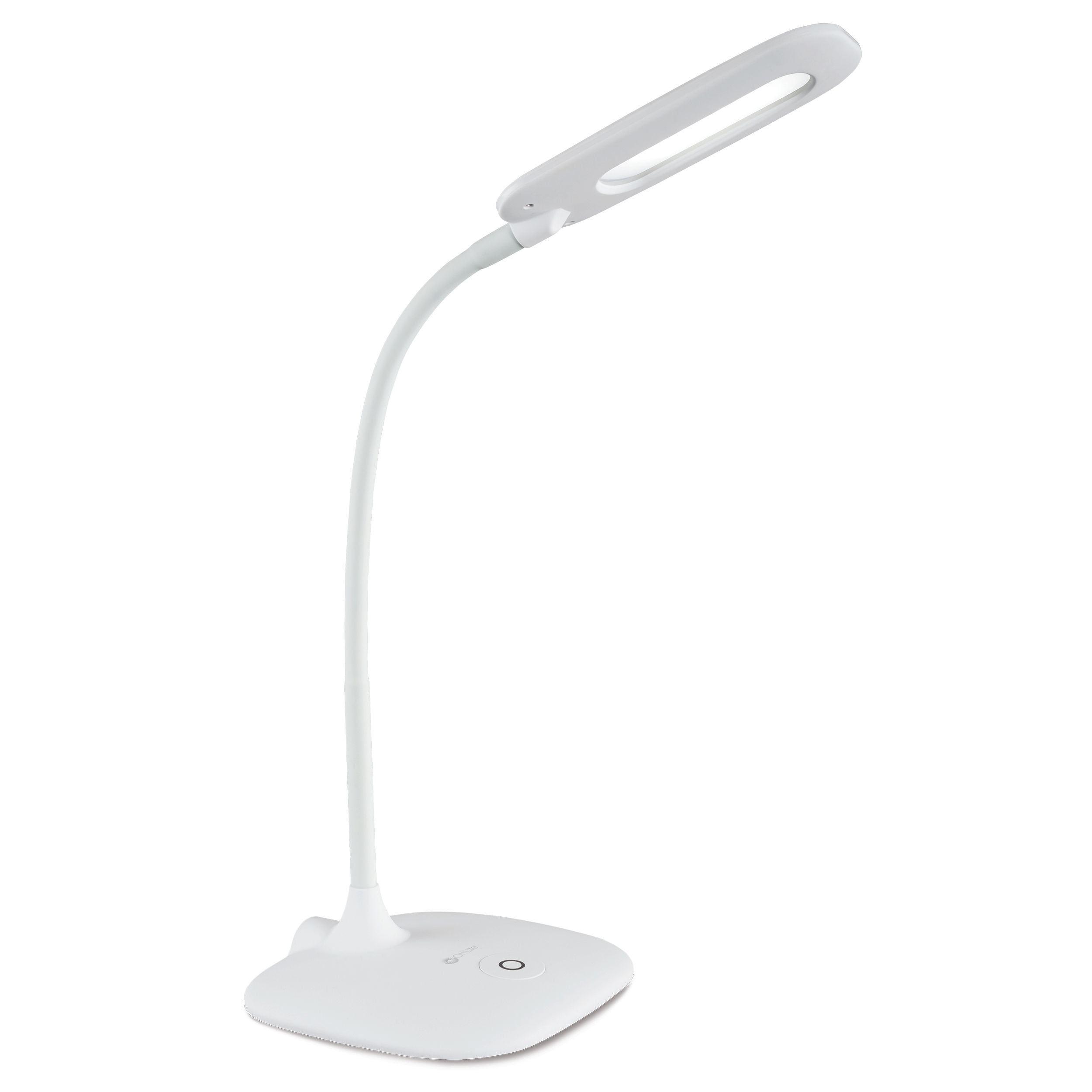 OttLite ClearSun LED Desk Lamp with Flexible Neck and Touch Controls (White, 12 in) a4r5r