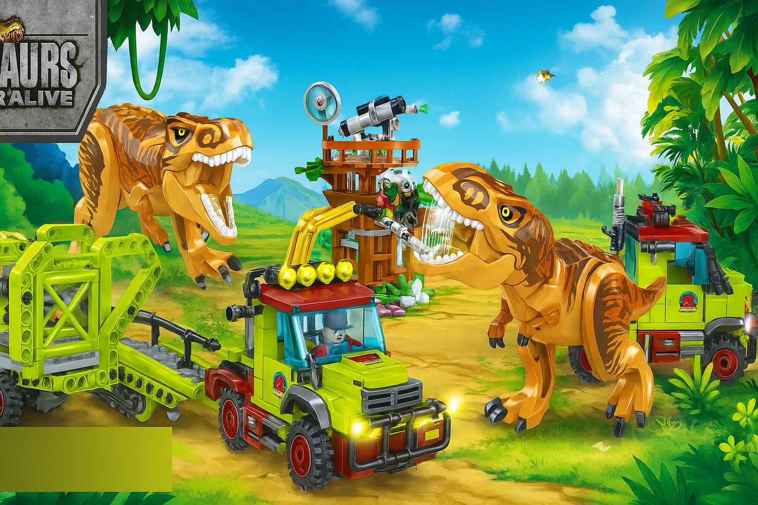MIADEAL Jurassic Dinosaur Building Blocks Set, STEM Educational Construction Toy (517 Pieces) oou6j