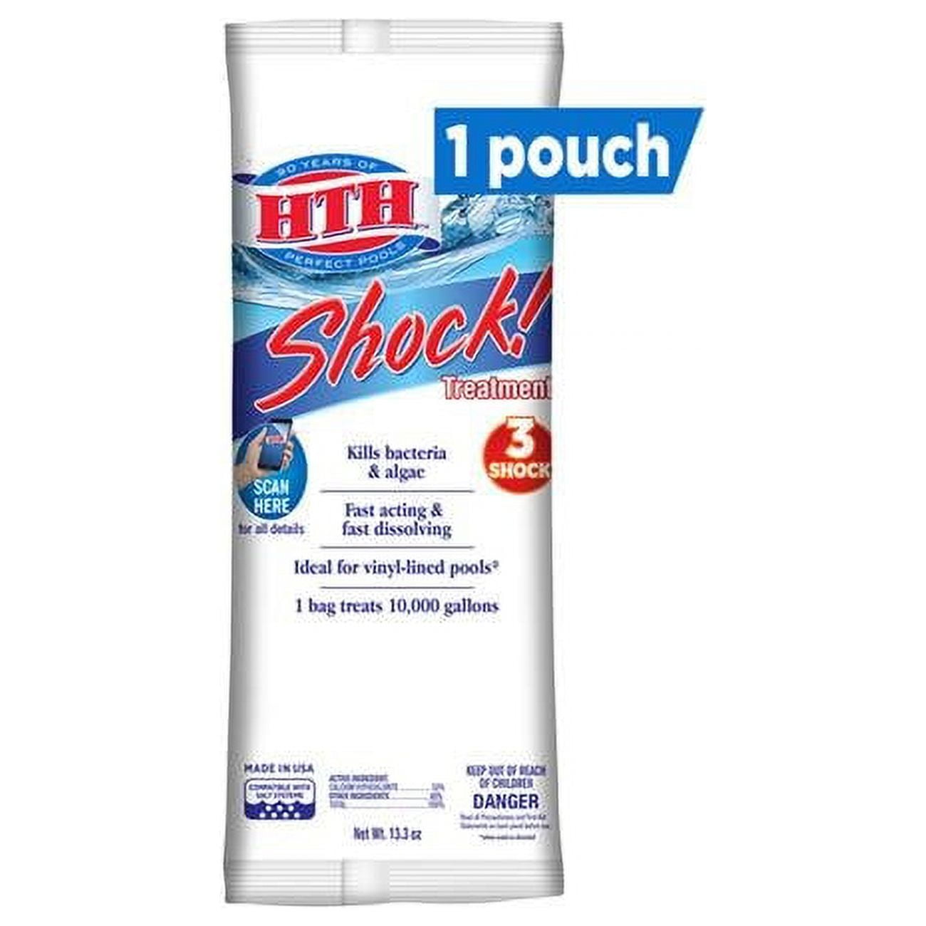 HTH Granule Shock Treatment for Swimming Pools (Fast-Dissolving, 13.3 oz, 18 Pack) lgxck
