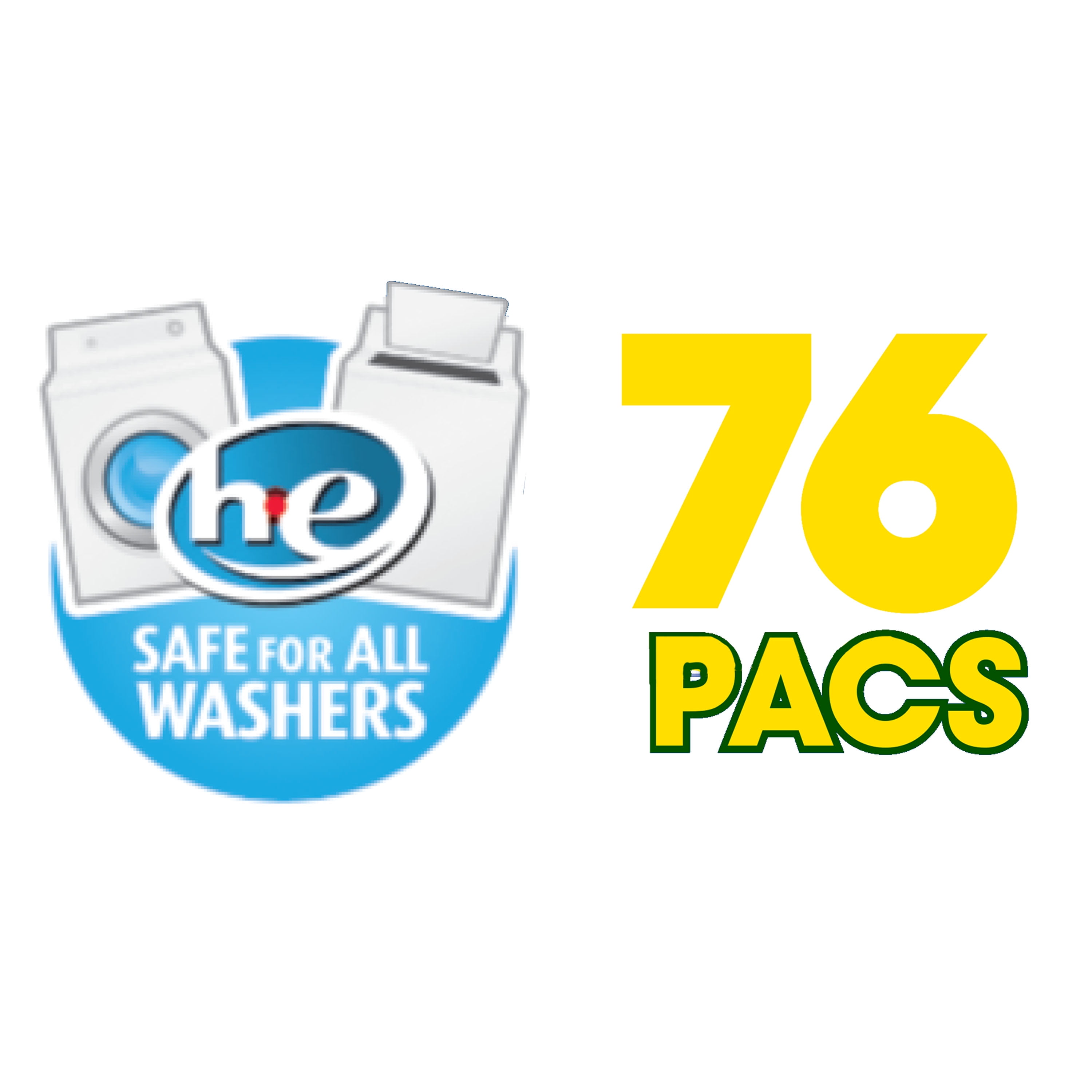 Great Value Premium Clean Laundry Pacs, Original Scent (76 Count) 8mmol