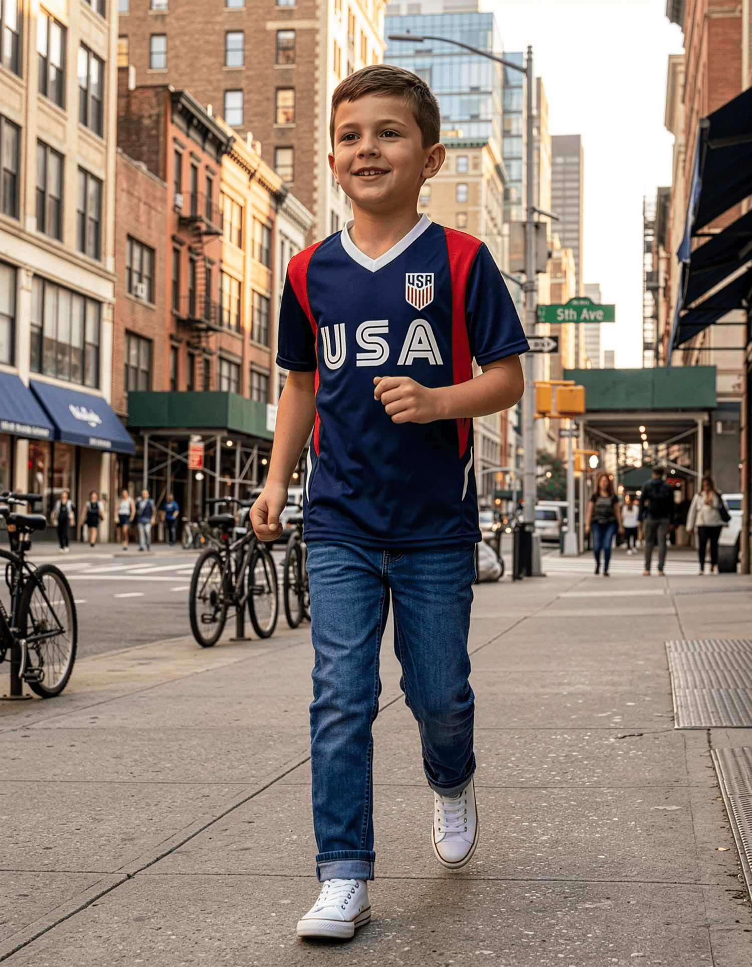 Icon Sports USA Soccer Jersey (Navy, Youth Extra Small to Adult XXL) 4bujh
