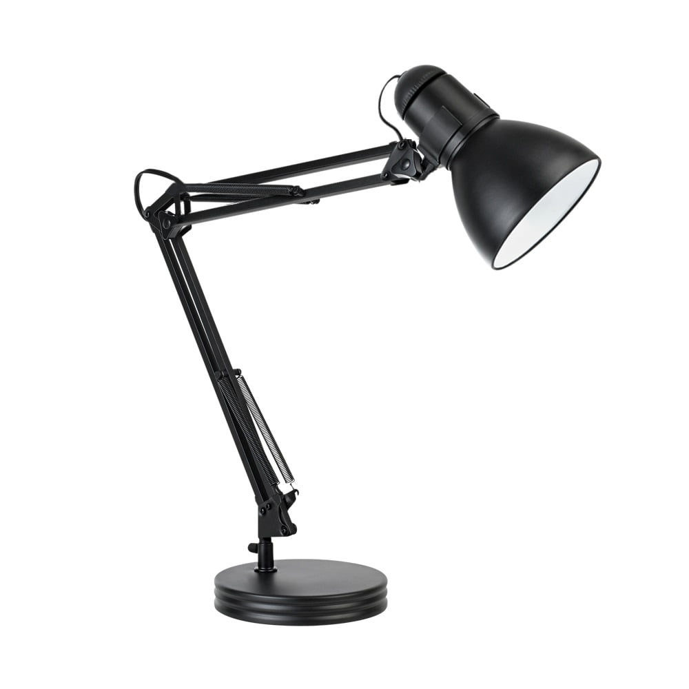 Globe Electric Architect Swing Arm Desk Lamp, Adjustable Heavy Base Task Light (Black, 28 in) zyezs