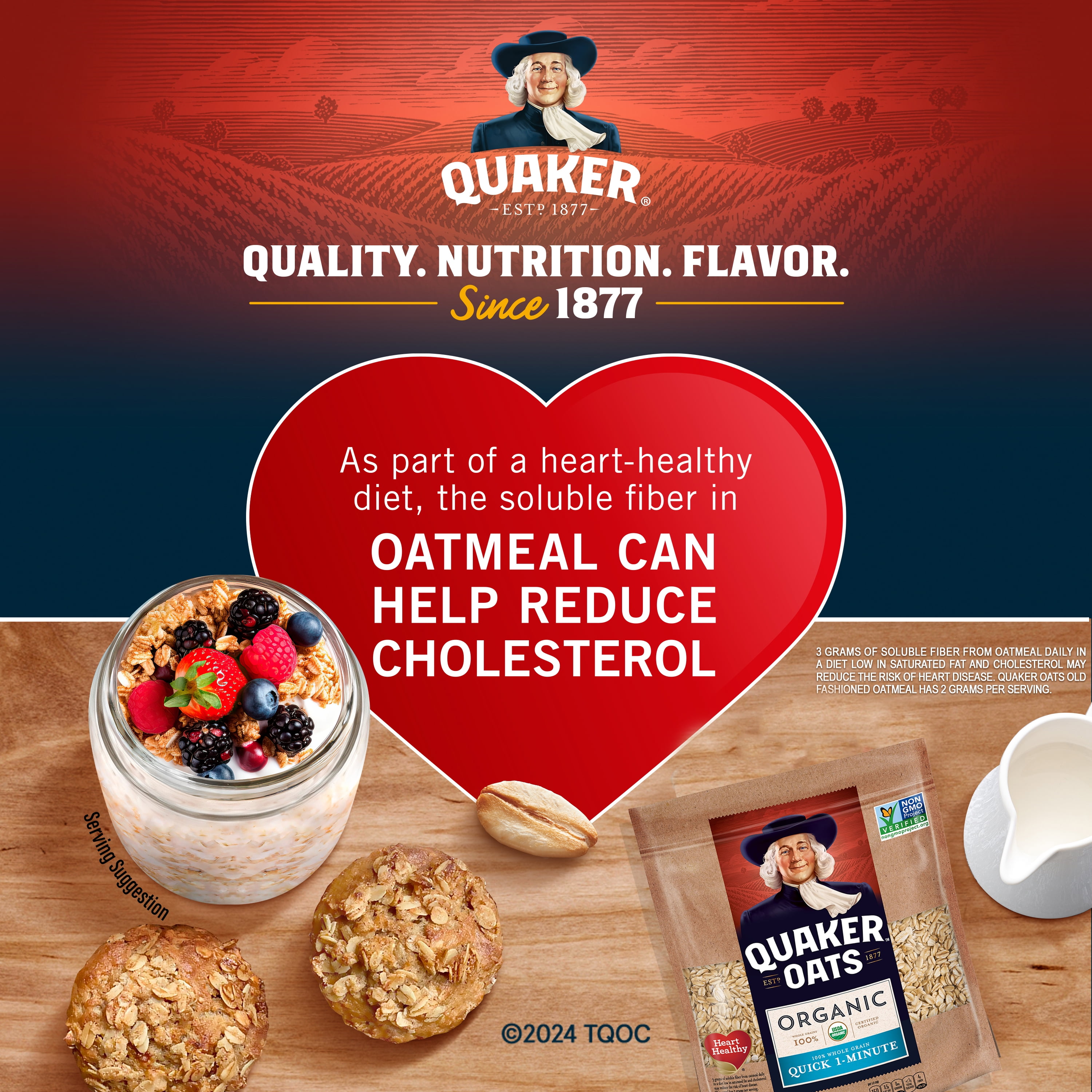 Quaker Quick 1-Minute Oats Whole Grain Breakfast Cereal (42 oz) yceg7
