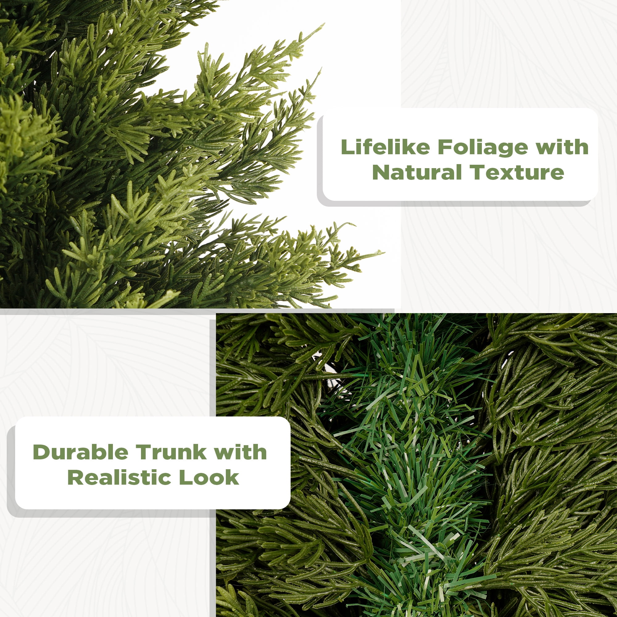 Olivivi Artificial Cedar Topiary Tree for Indoor and Outdoor Home Decor (Green, 25 in, 2 Pack) c1eu8