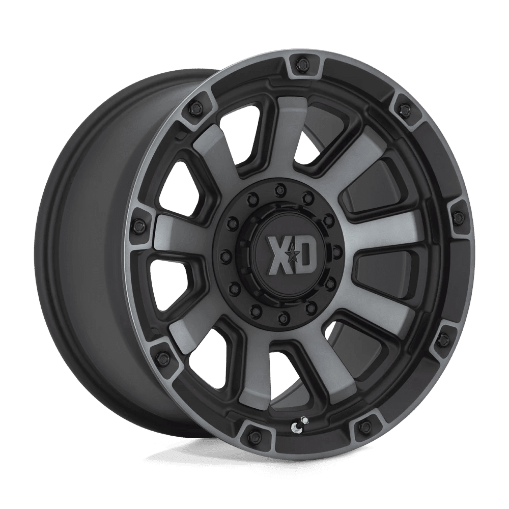 XD XD852 Gauntlet Aluminum Wheel (Satin Black with Gray Tint, 20x9 in) wch44