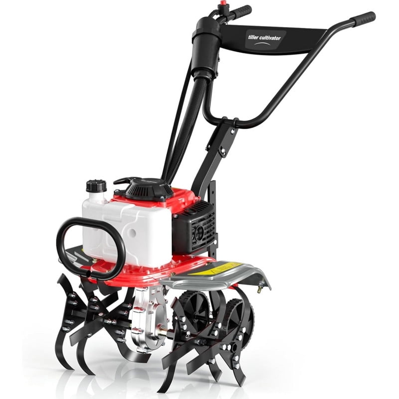 Datingday 4-Stroke Gas Tiller Cultivator, Heavy Duty Rototiller for Garden Lawn Soil, 20-in Width, 10-in Depth (1.5KW) 9wel0