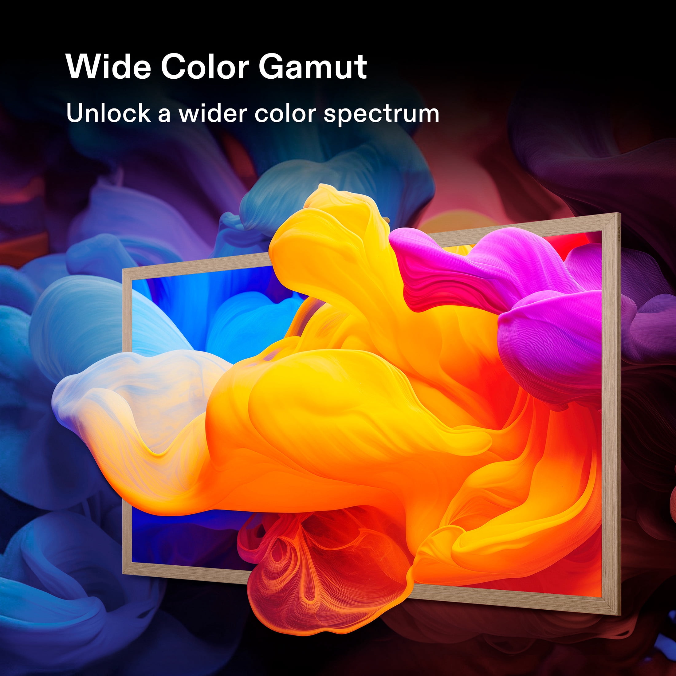 onn 65 in The Fresco Art Gallery 4K UHD Google TV with Gemini (Golden Brown, 65 in) oqgg7