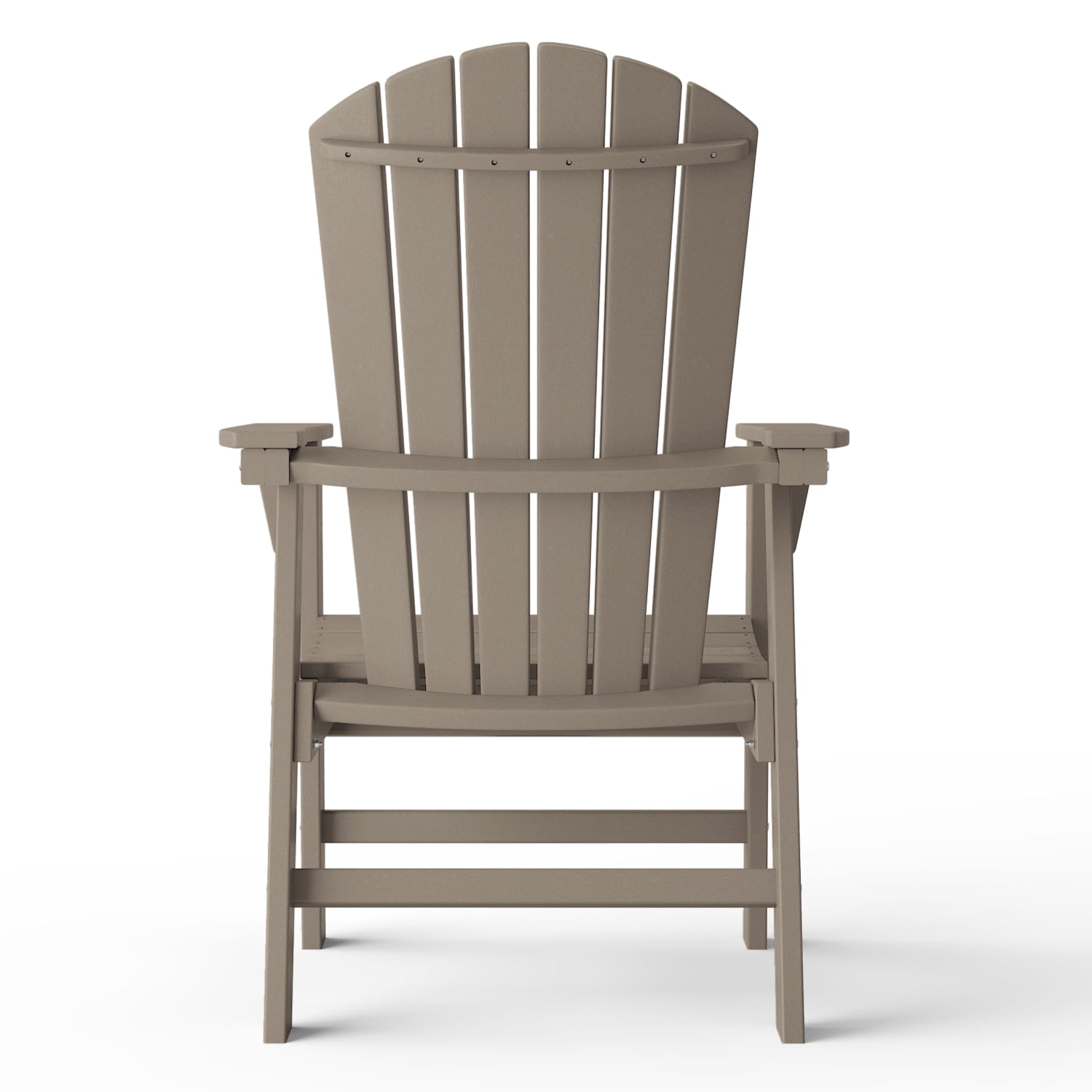 WestinTrends Dylan Outdoor Adirondack Dining Chair, All-Weather Poly Lumber Patio Seat (Weathered Wood, 330 lb Capacity) l2pzc