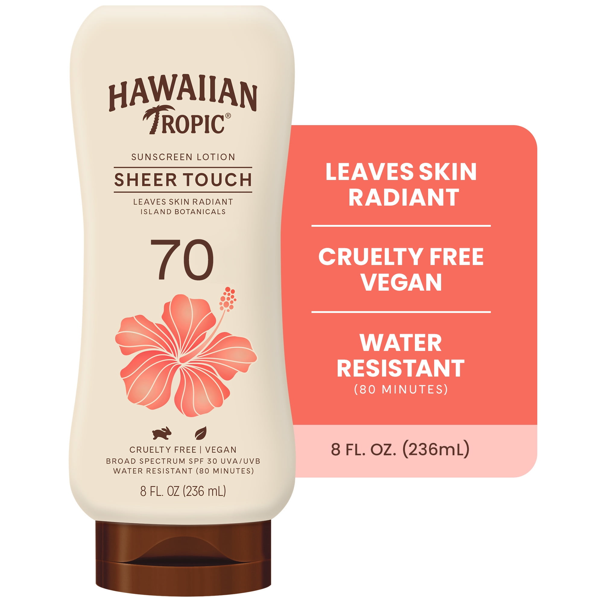 Hawaiian Tropic Sheer Touch Sunscreen Lotion, Broad Spectrum SPF 70, Ultra Radiance Formula (8 fl oz) 6movo