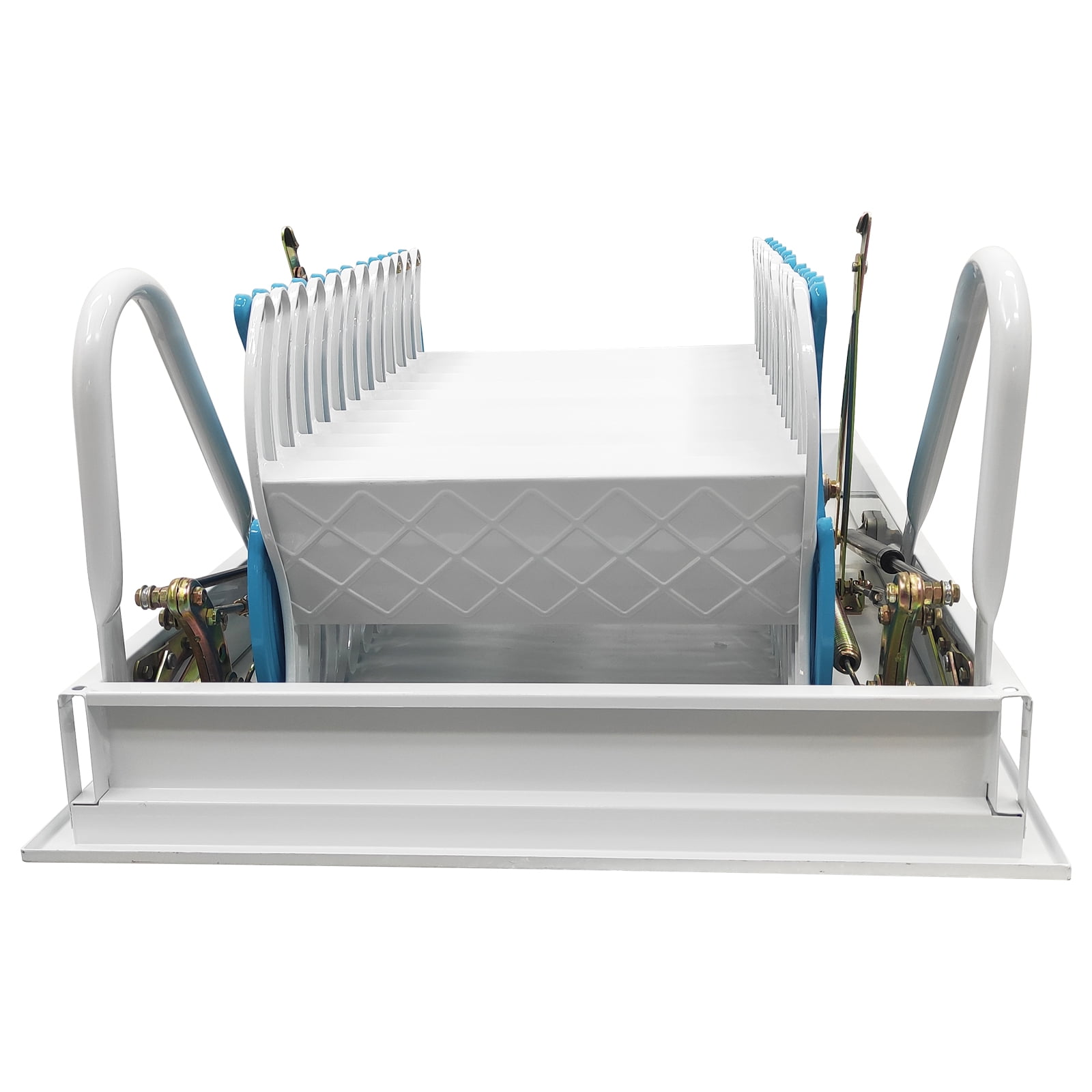 Banfluxion Attic Pull Down Ceiling Ladder, Heavy-Duty Folding Loft Stairs with 12 Steps (Blue, 9.84 ft) nb02c