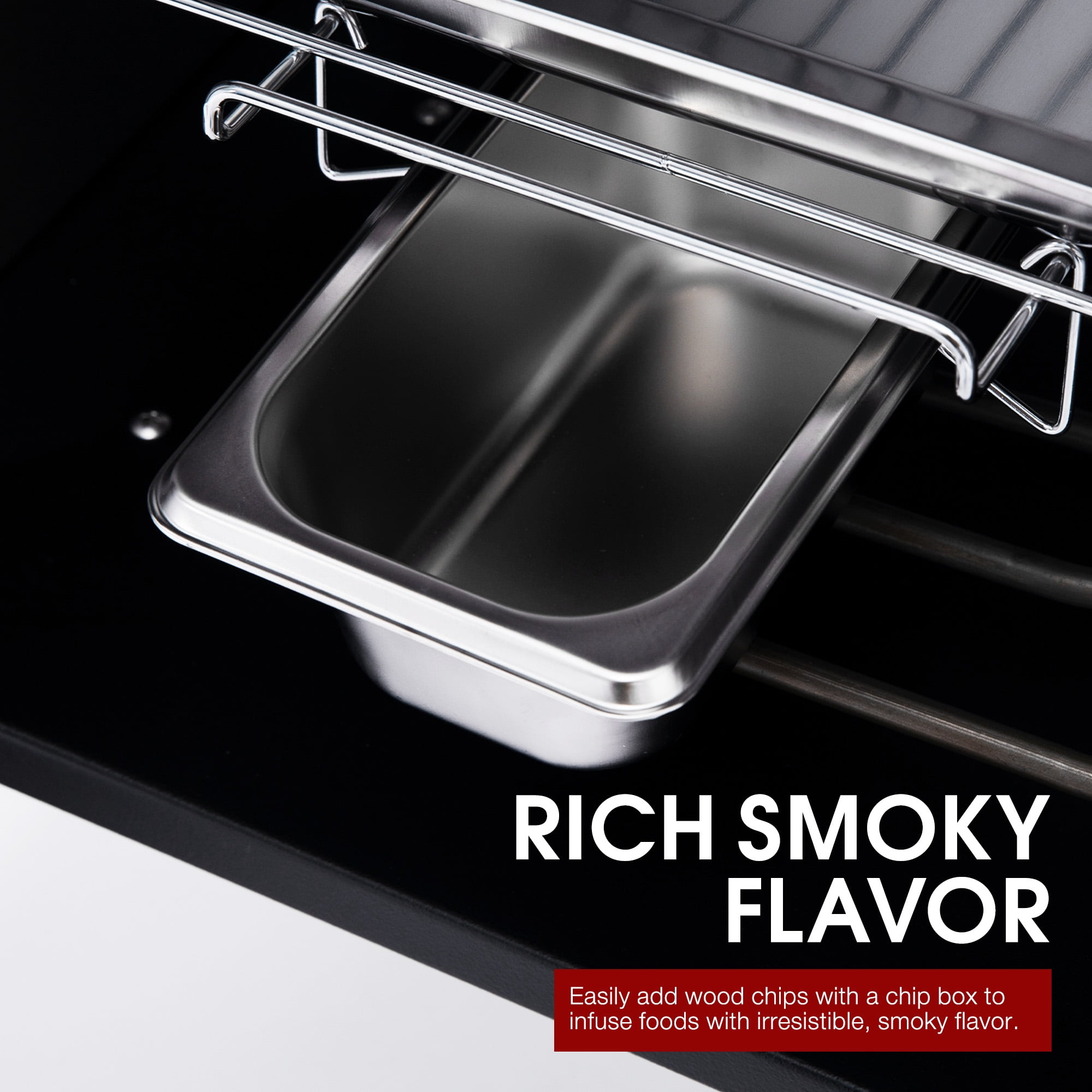 Royal Gourmet SE2806 28-inch Analog Electric Smoker with Clear-view Window and 3 Racks (Black, 22.68 in x 20.87 in x 37.32 in) 5lc3x
