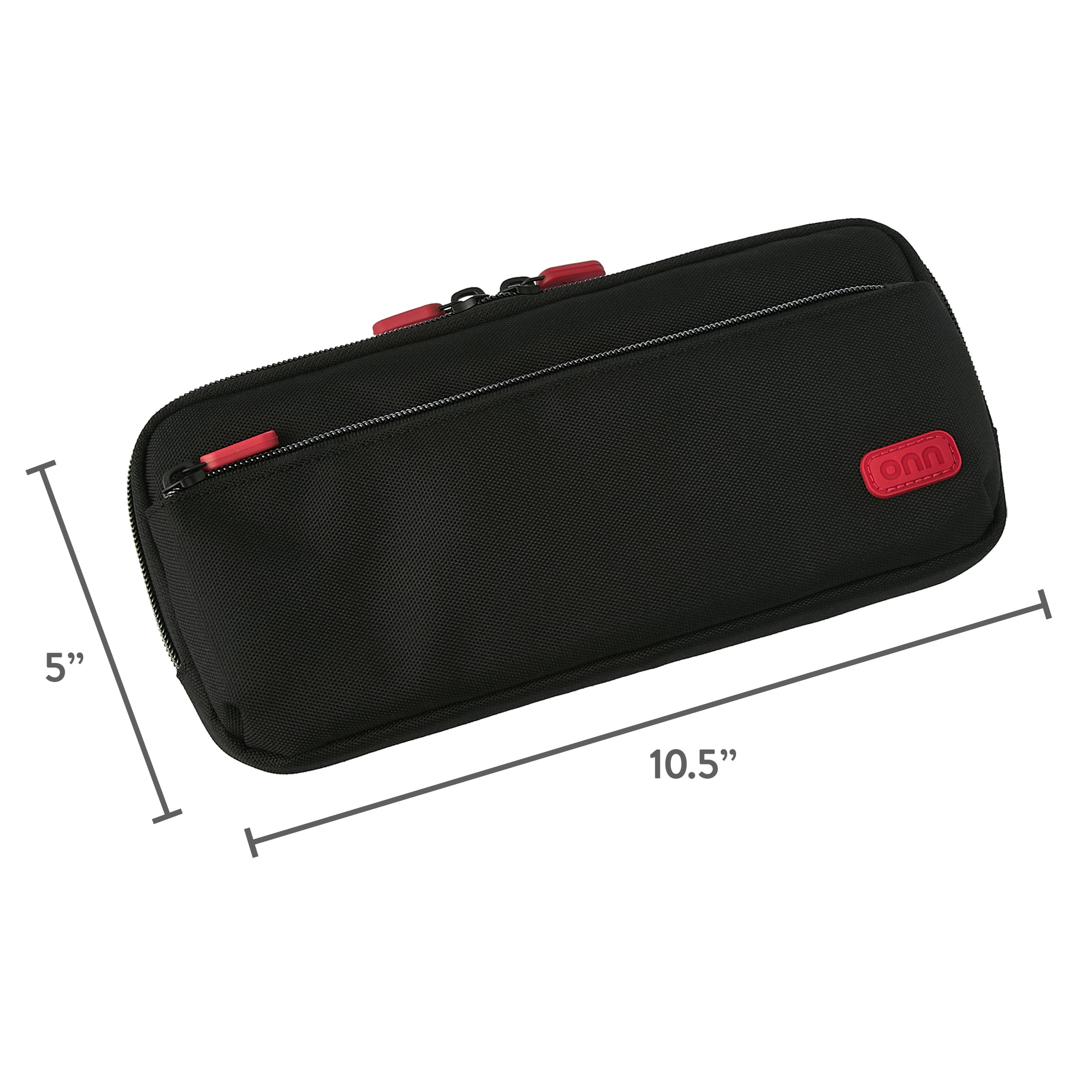 onn Soft Carrying Case for Nintendo Switch, Switch OLED, and Switch Lite (Black, 10.5 in x 5 in x 2 in) 506ao