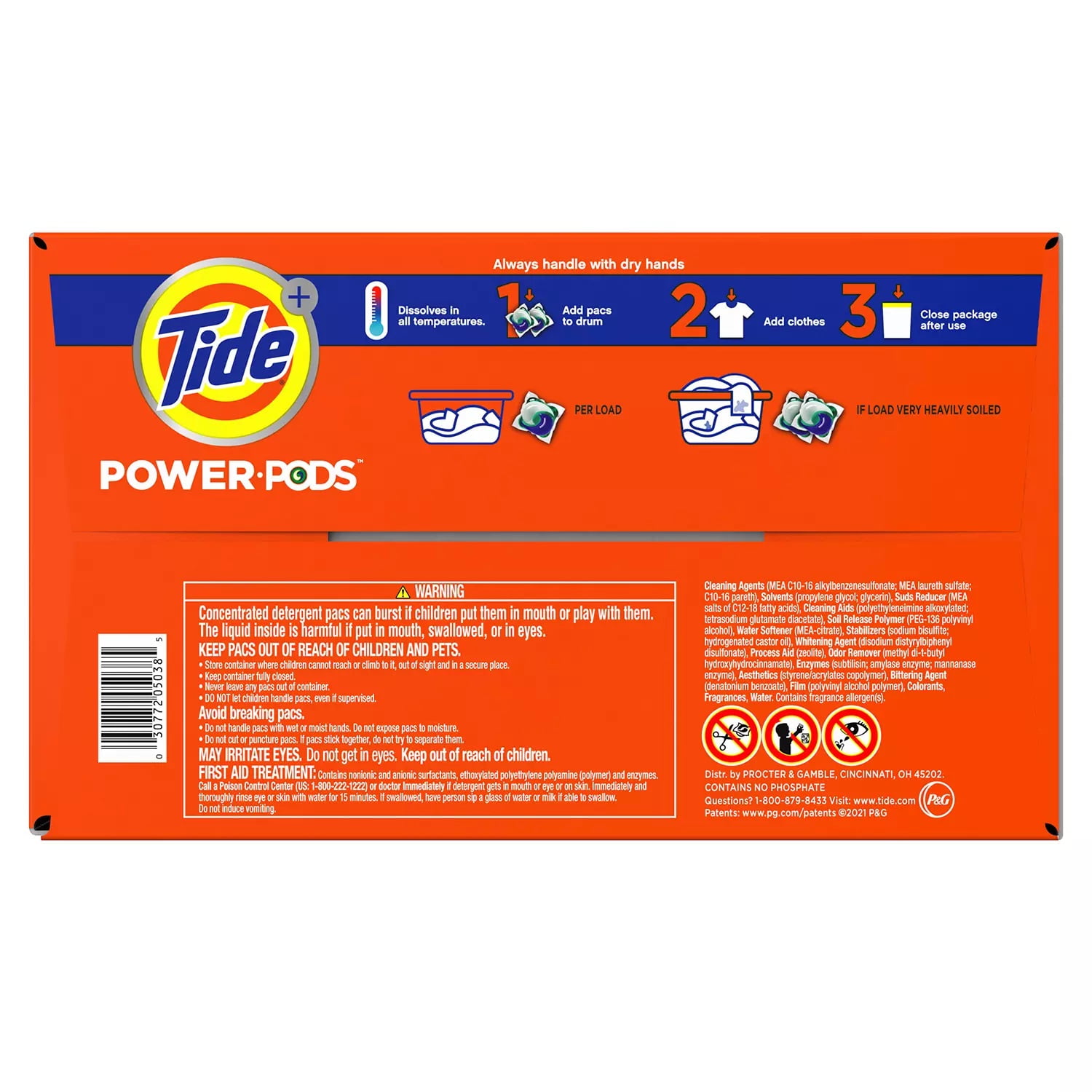 Tide Power PODS Heavy Duty Hygienic Clean Laundry Detergent Pacs (Original Scent, 72 Ct) o3e1q