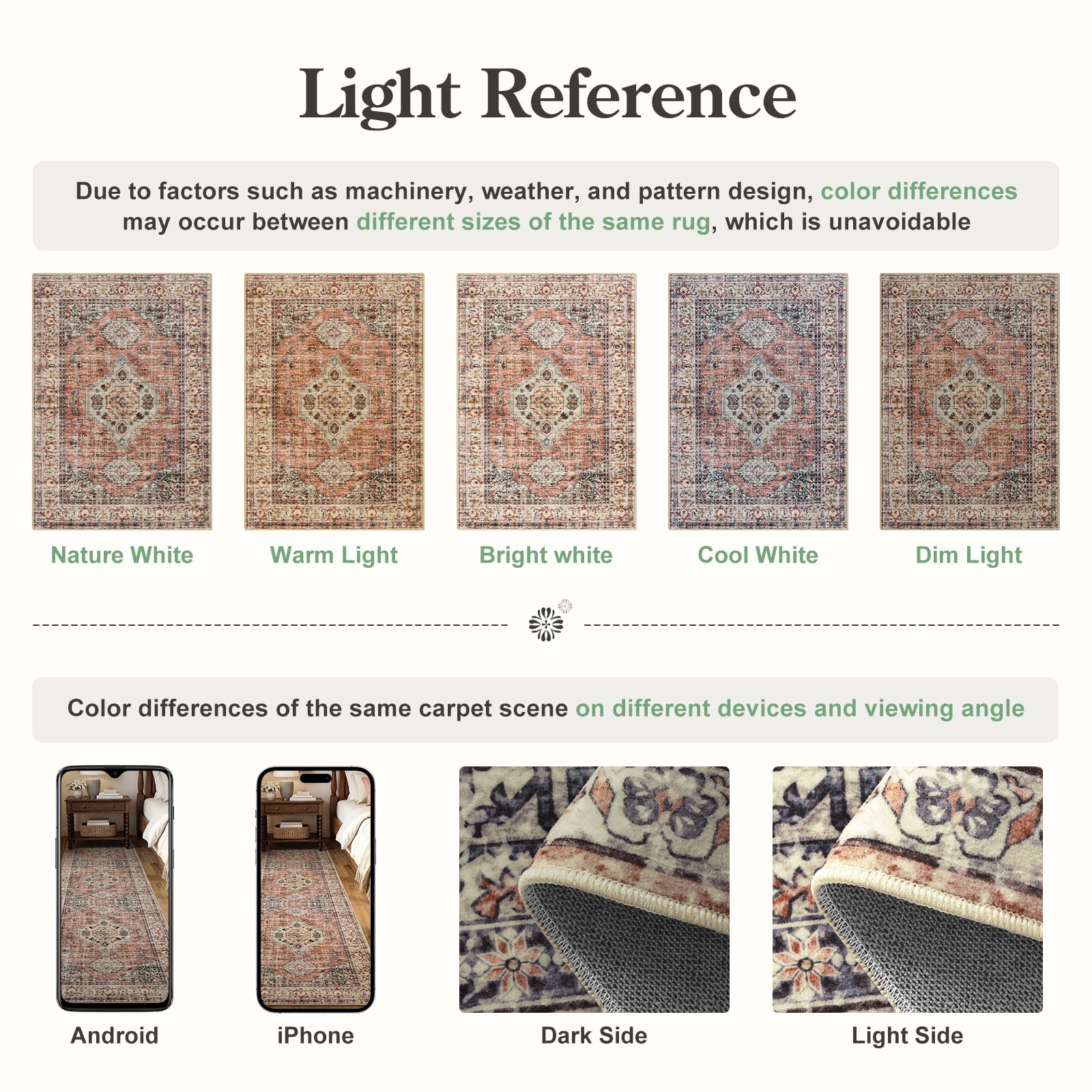 Lahome Washable Runner Rug Vintage Oriental Medallion Non-Slip Area Carpet for Hallway Kitchen (Terracotta, 2 ft x 6 ft) grvju