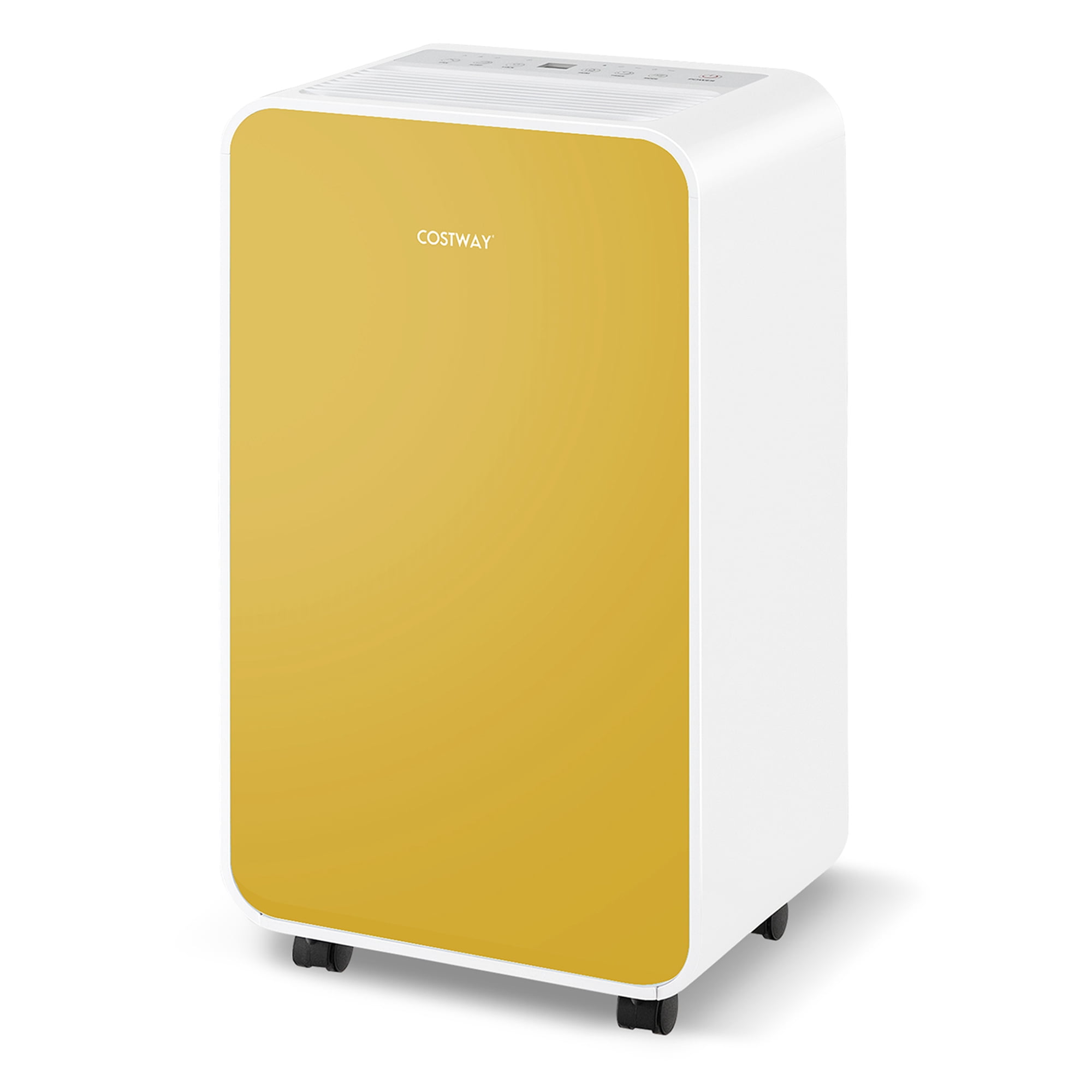 Costway 32 Pint Portable Dehumidifier for Basements and Homes (Yellow, 2500 sq ft) dk5vj