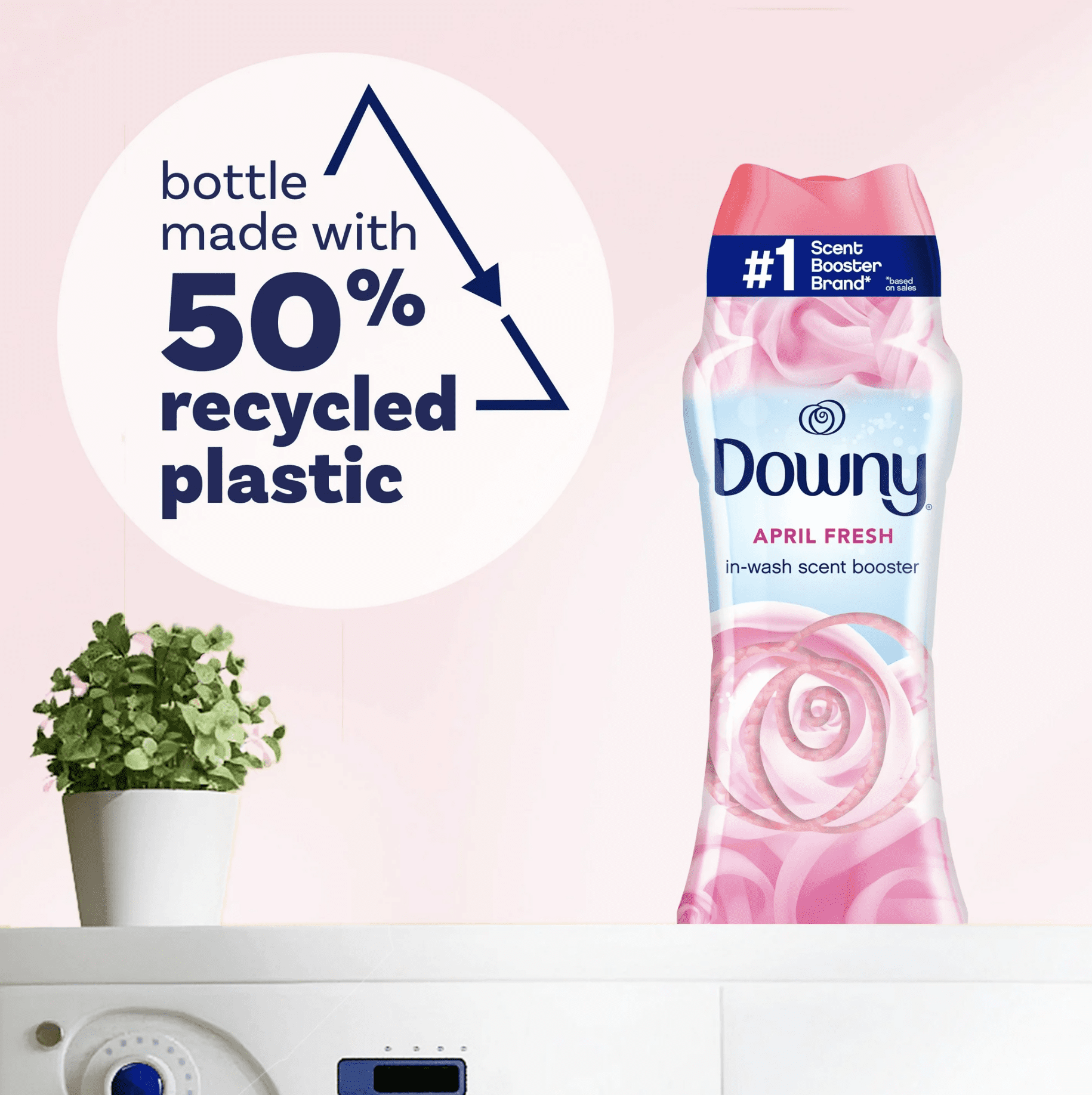Downy In-Wash Laundry Scent Booster Beads, April Fresh Scent, Long-Lasting Odor Defense (48 oz Total, 2 Pack) bfq34