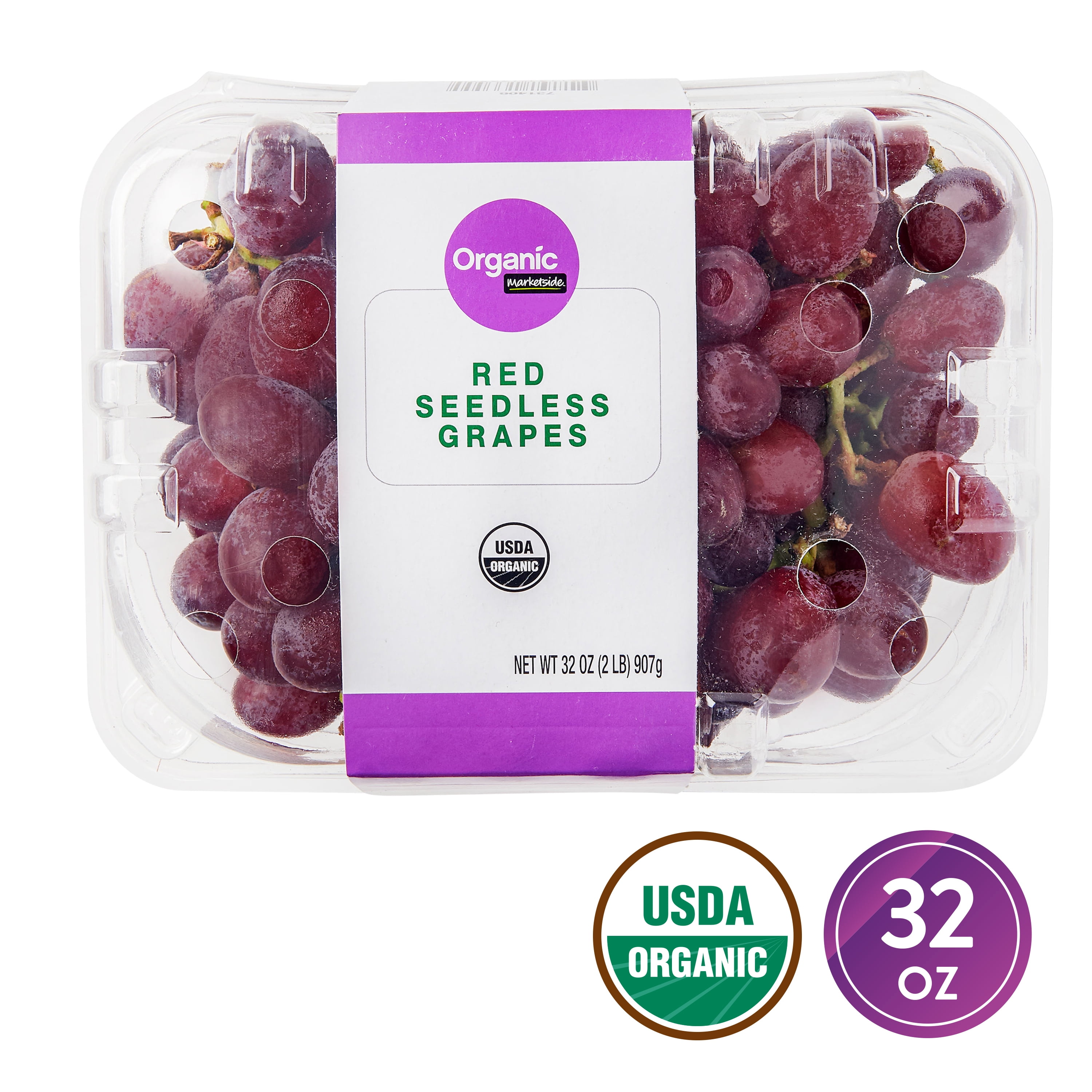 Marketside Organic Red Seedless Grapes (Red, 2 lb) 57f39