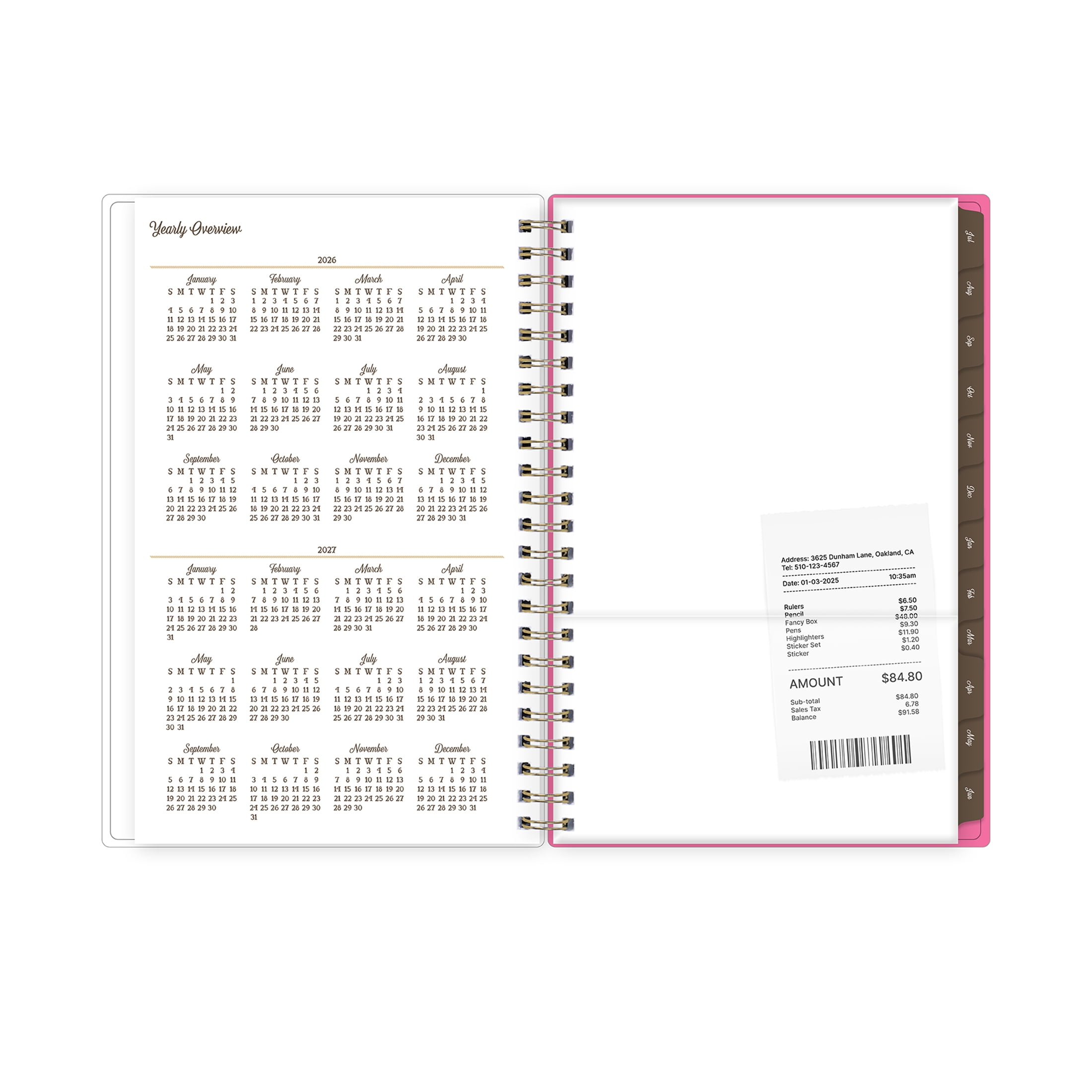 Blue Sky Jessie James Decker Monthly Weekly Planner, 15-Month Academic Organizer (Jess Pink, 5 in x 8 in) z6ar7