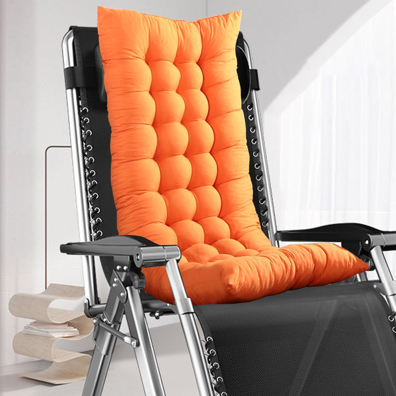 Zenithome Thickened Tufted Floor Seat Cushion for Living Room and Meditation (Orange, 43.3 in) tdtra