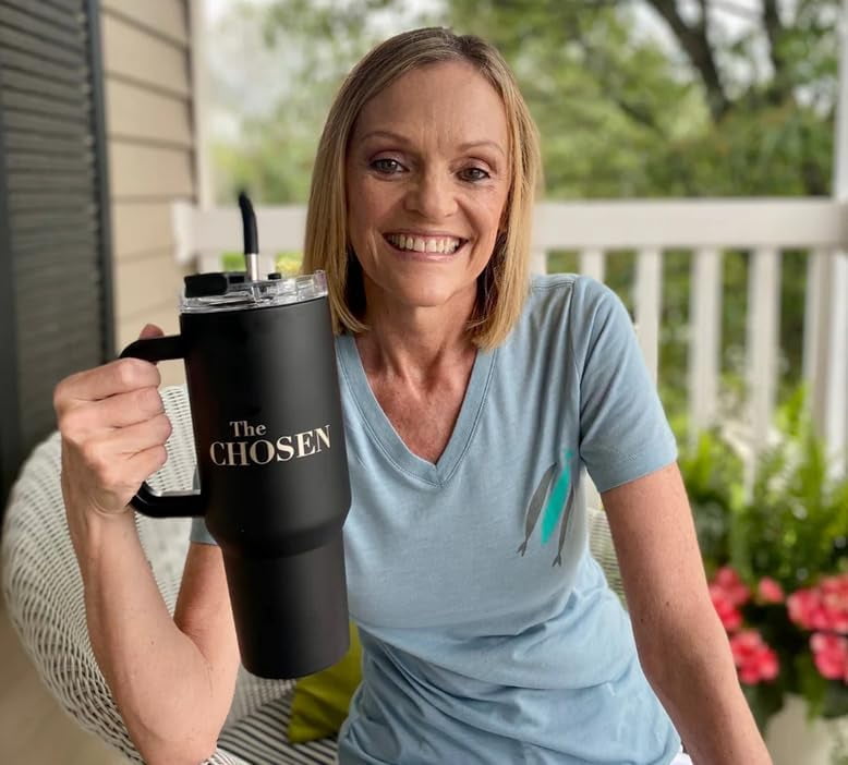 The Chosen 3 Fish Insulated Stainless Steel Tumbler (Black, 40 oz) j5aba