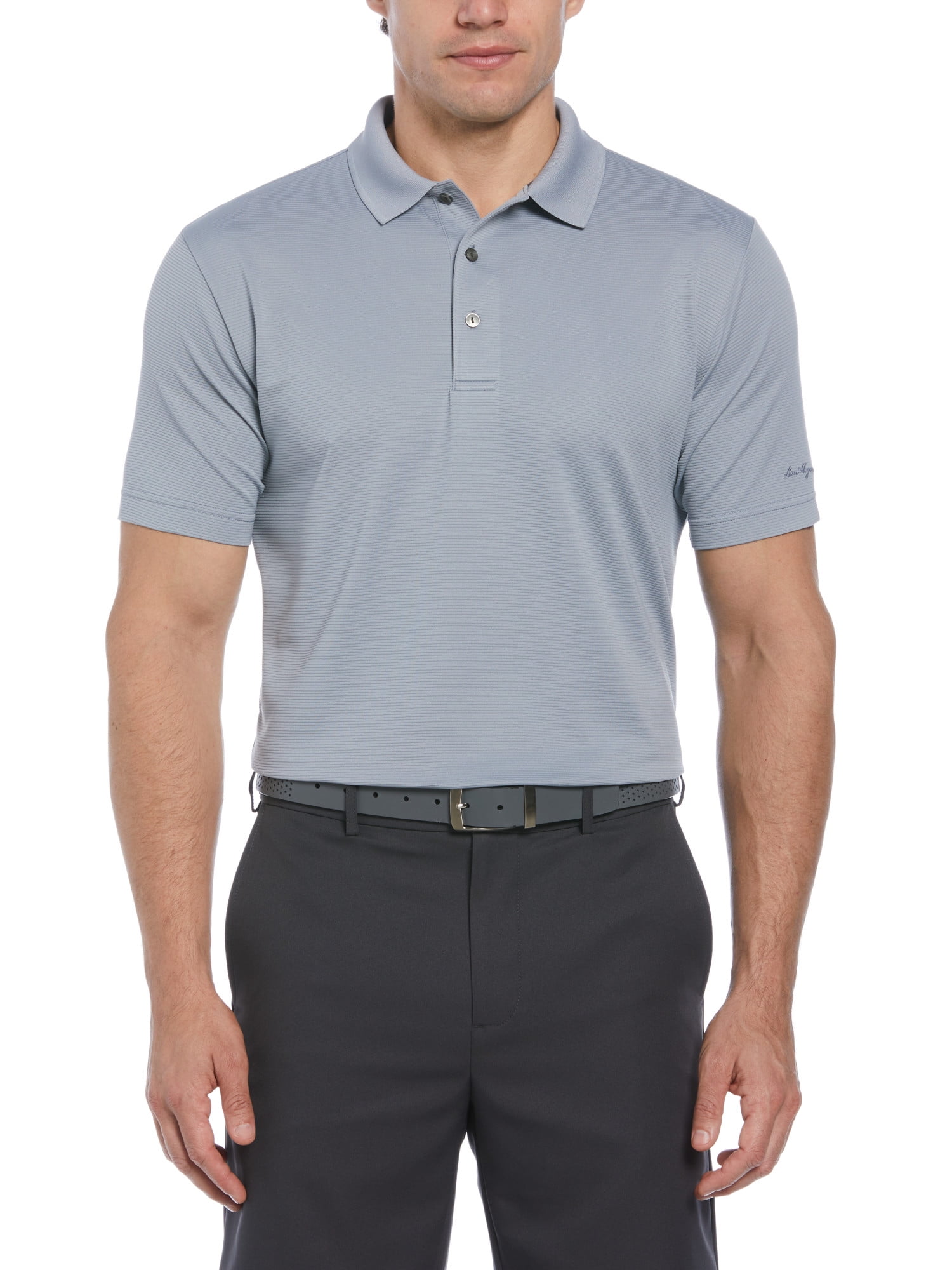 Ben Hogan Men's Performance Short Sleeve Polo Shirt Moisture-Wicking Golf Top (Grey, S) fnv74