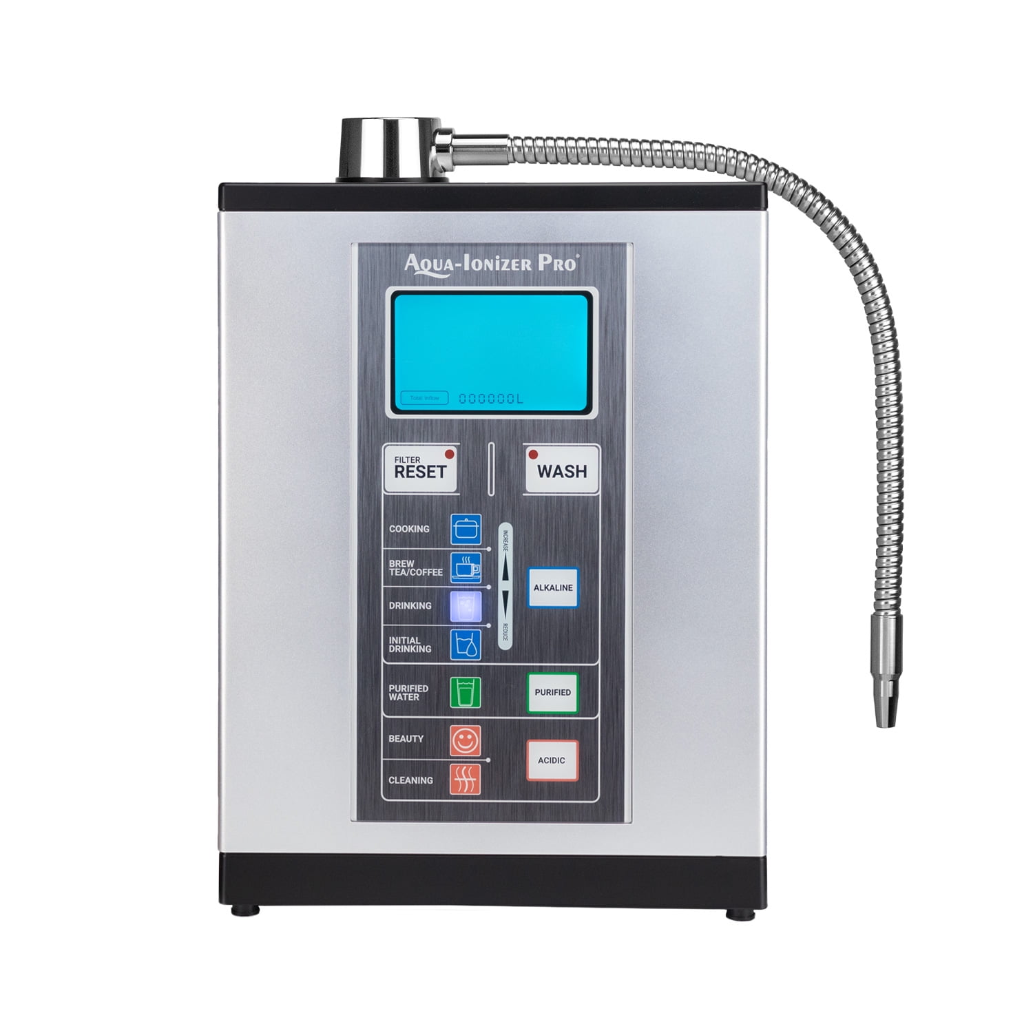 Aqua Ionizer Deluxe 9.0 Alkaline Water Ionizer Machine (Silver, 1 Unit) au8r0