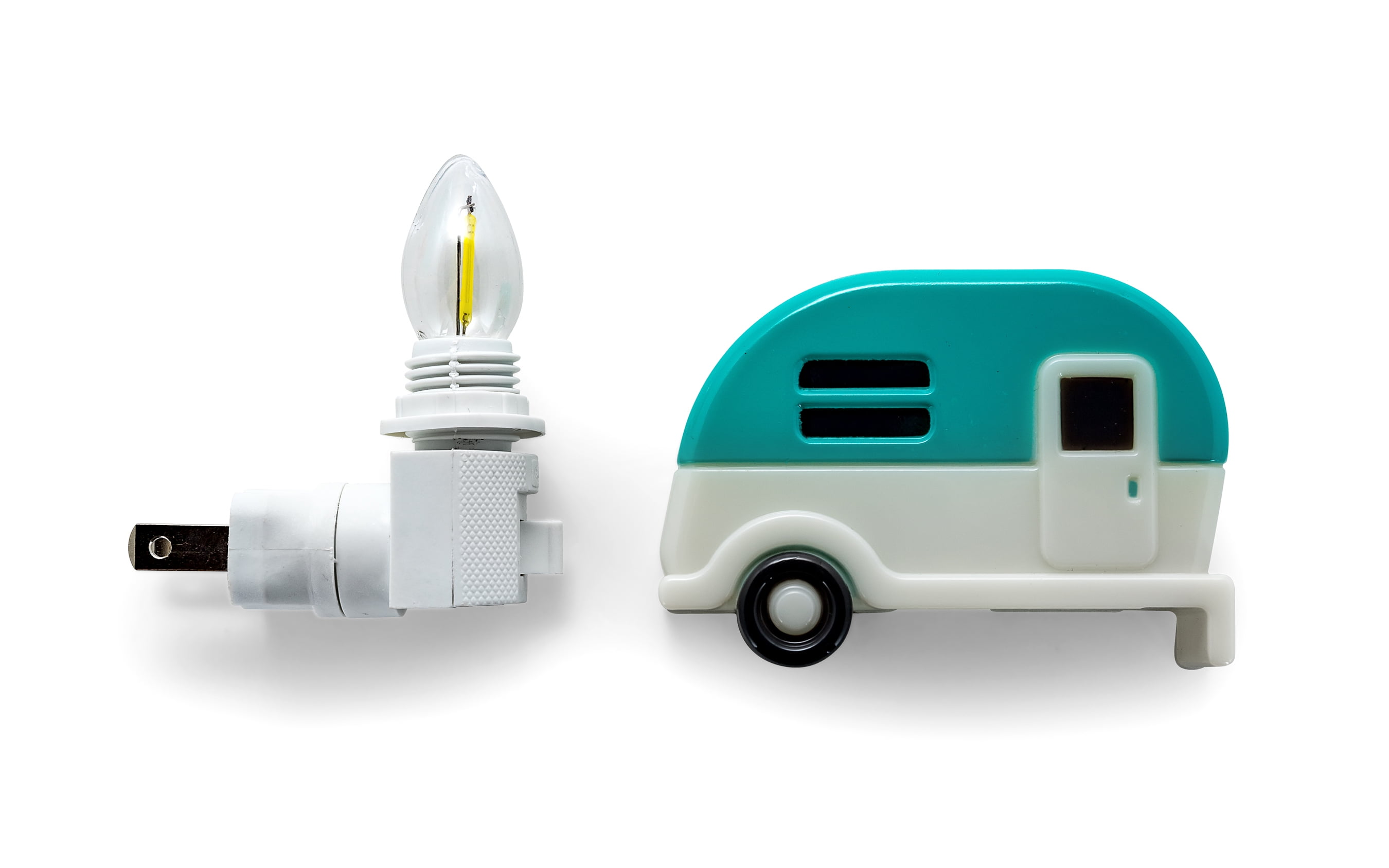 Camco Retro RV Nightlight LED Wall Plug-in Lamp with Swivel Base (Blue, 1 Pack) g70go