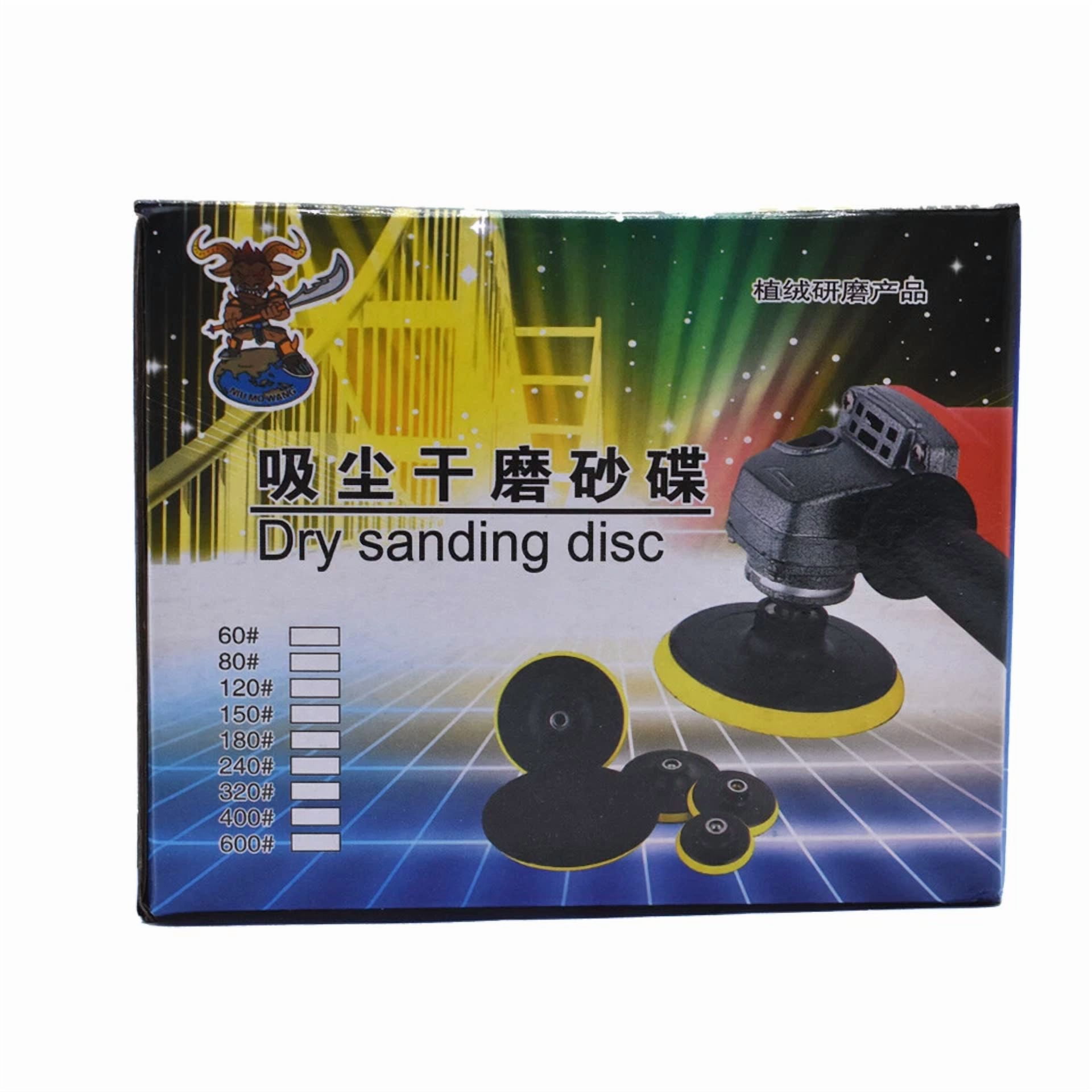 Knack 120 Grit Hook and Loop Sanding Discs, Professional Abrasive Sandpaper for Woodworking and Metal Finishing (6 in, 100 Pack) j5ah1