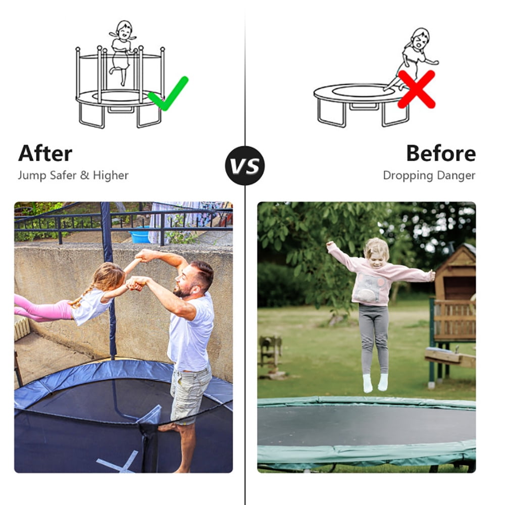 Resenkos Trampoline Replacement Safety Enclosure Net (Black, 10 ft) 851e4