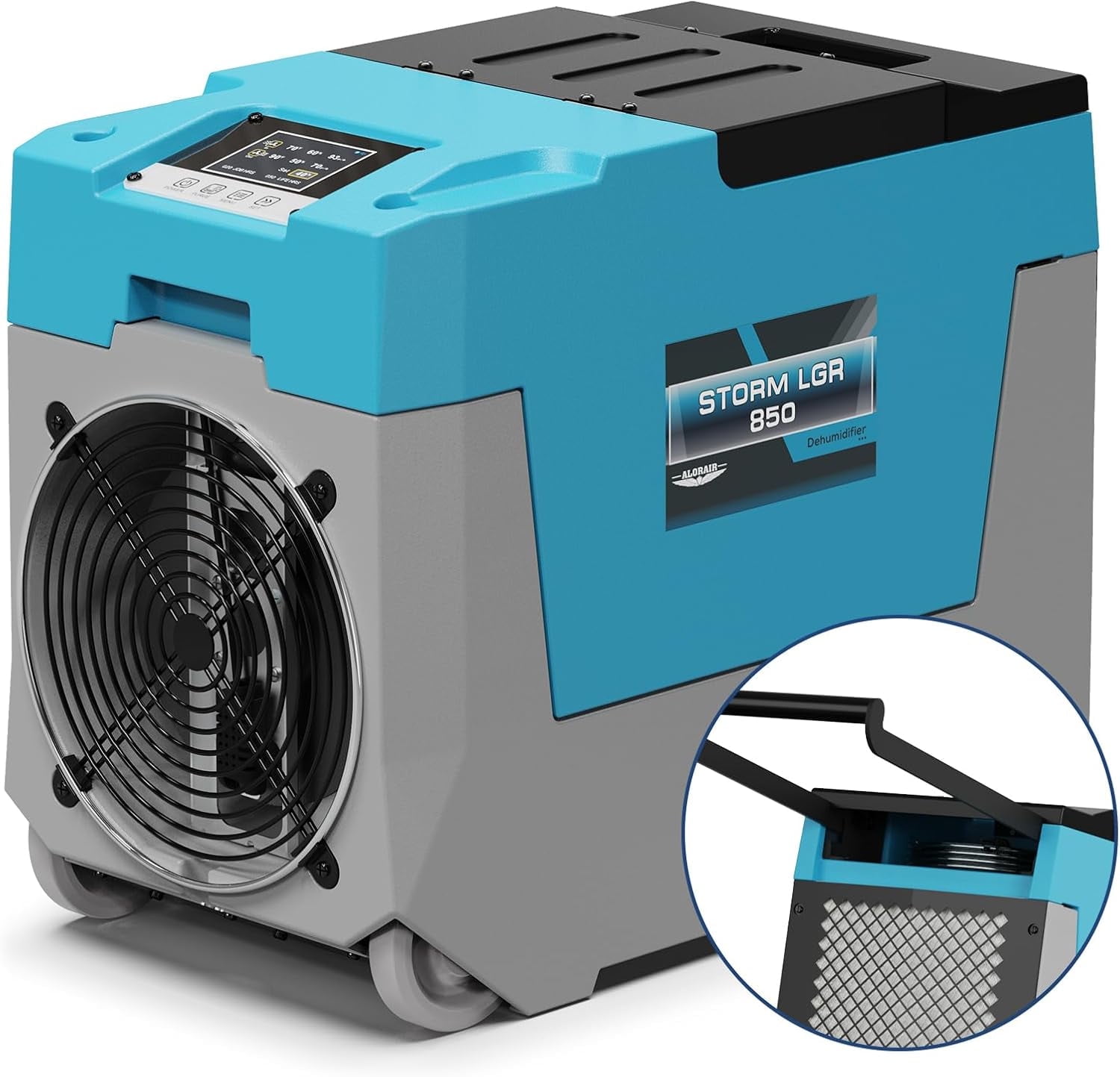 AlorAir 180 PPD LGR Commercial Dehumidifier with Built-in Pump (Blue, 28 Gallons) eki9d