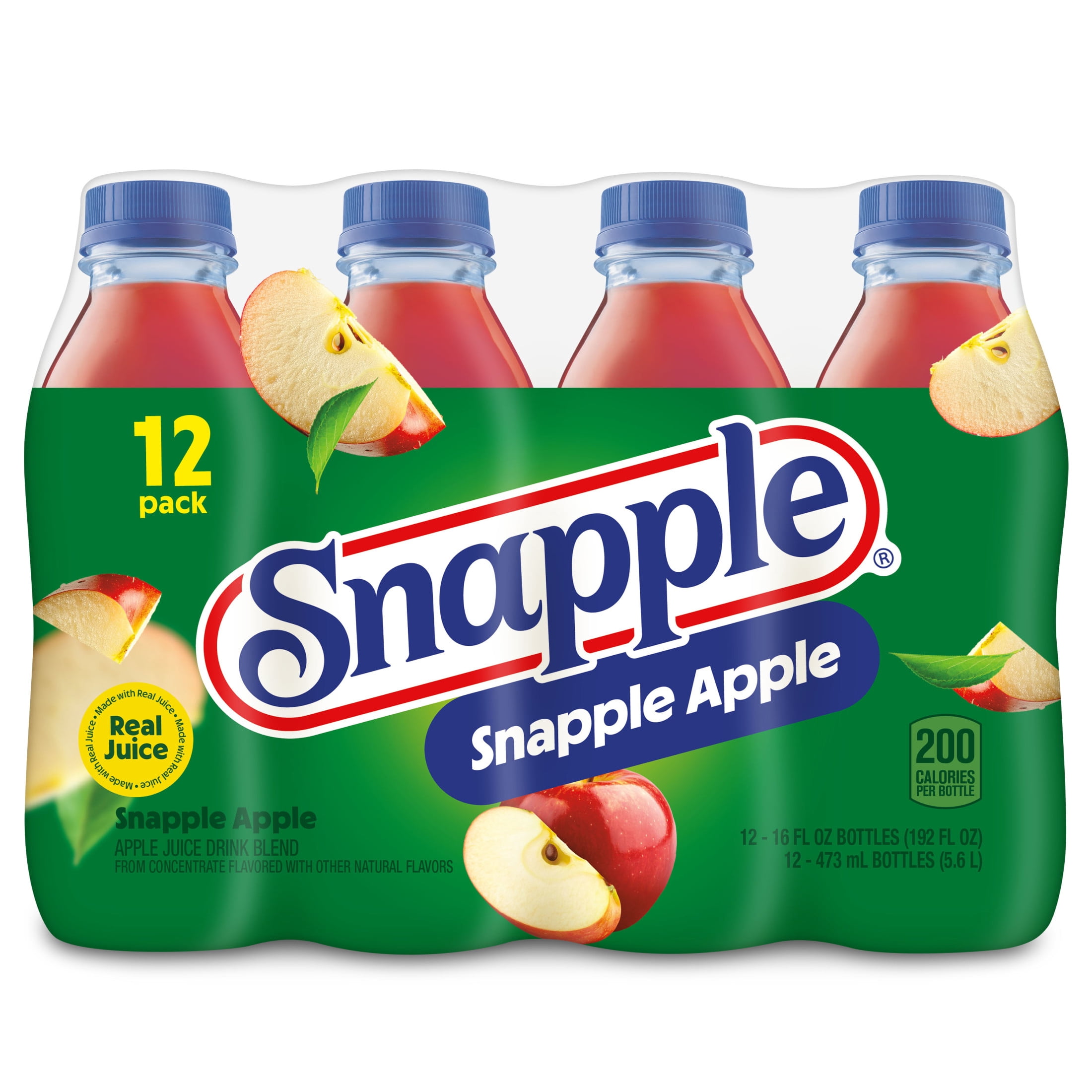 Snapple Apple Juice Drink, Refreshing Fruit Beverage (16 fl oz, 12 Pack) 8zo1y