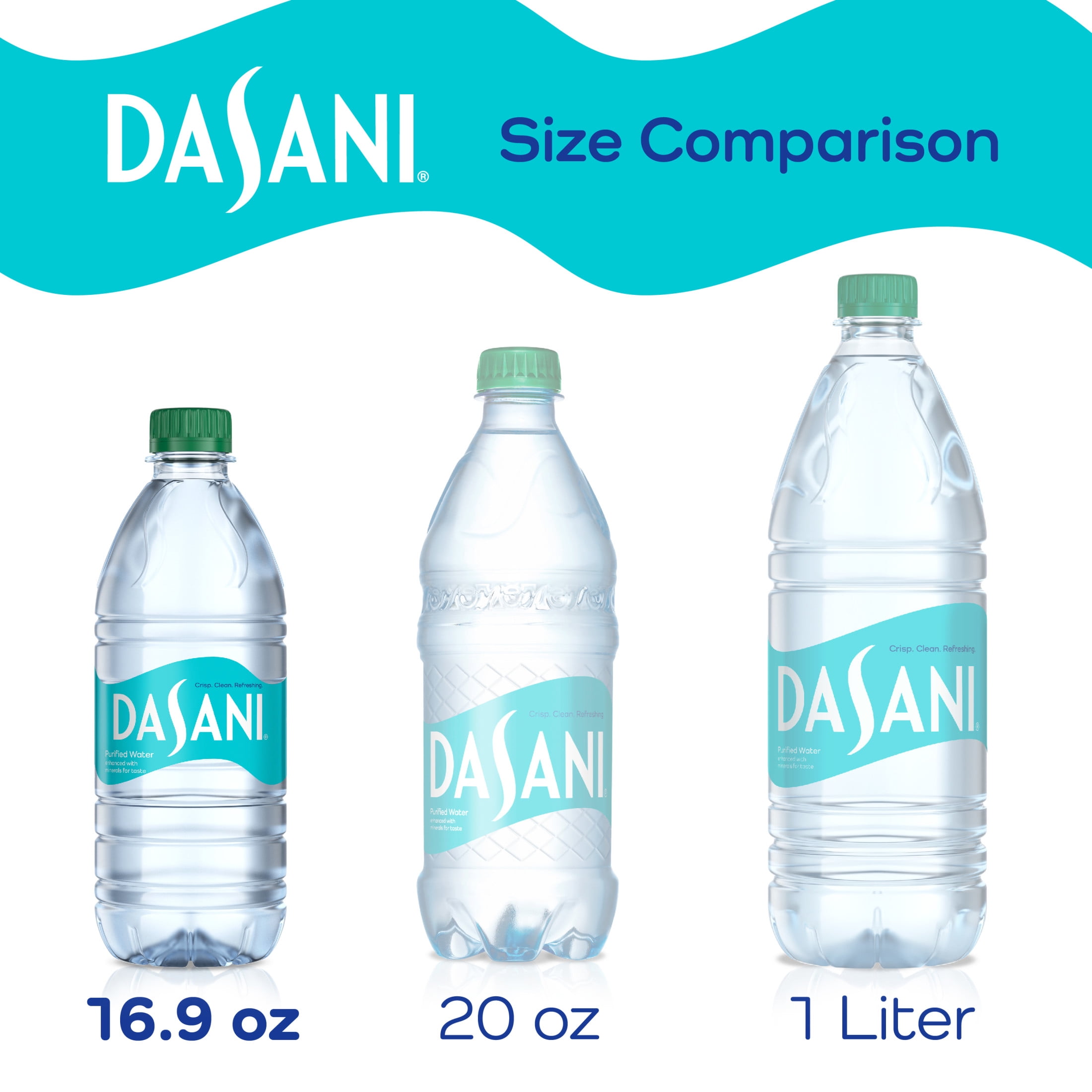 Dasani Purified Water, Crisp and Clean Refreshment (Clear, 32 Pack, 16.9 fl oz) v0wq2