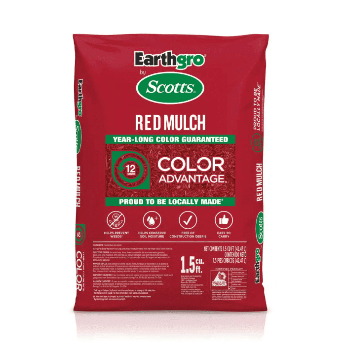 Scotts Earthgro Shredded Wood Mulch for Landscapes and Gardens (Red, 1.5 cu. ft.) q7nvp