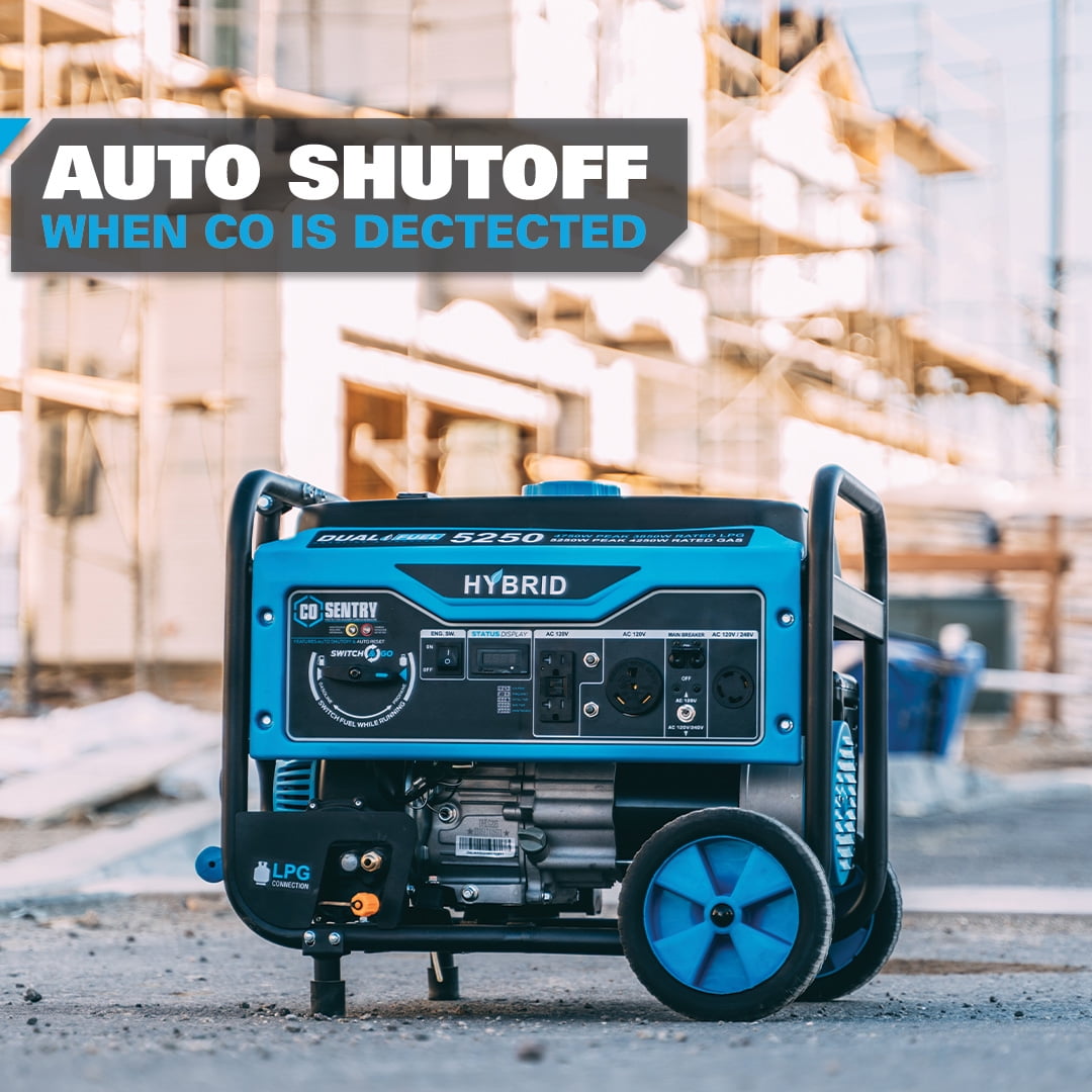 Pulsar 5,250-Watt Dual Fuel Portable Generator with CO Sentry (5,250 Watt) juk0z