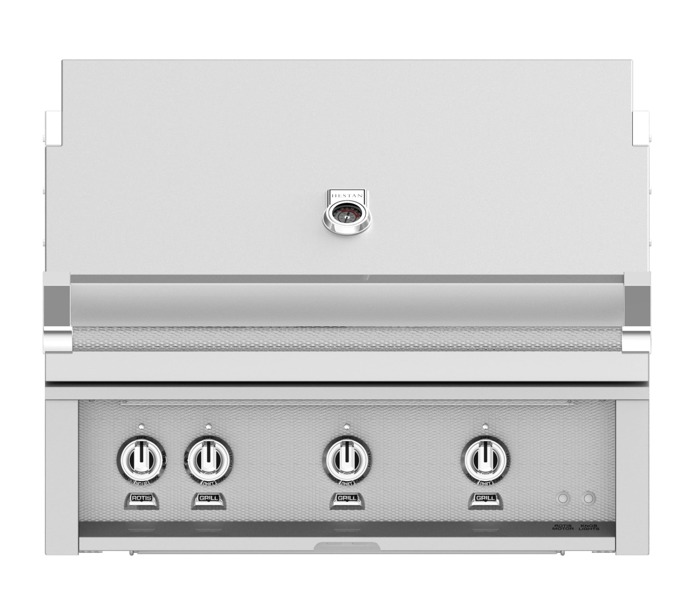 Hestan 36-inch Built-in Natural Gas Grill with Sear Burner and Rotisserie (Silver, 36 in) x189f