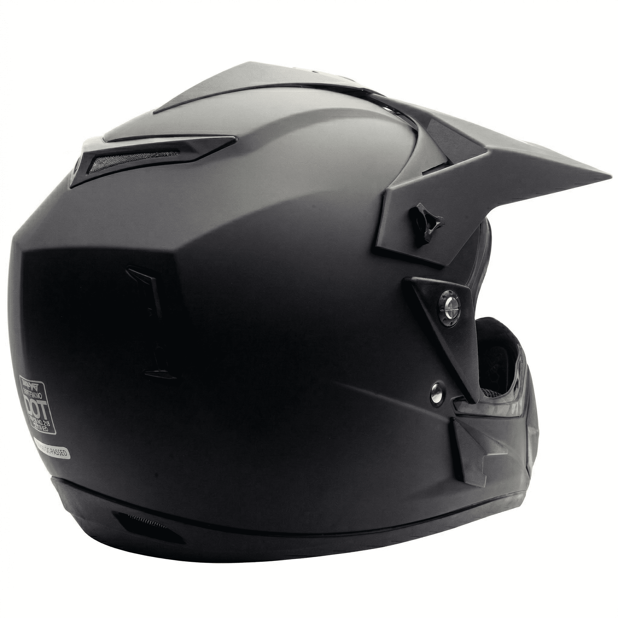 MMG Off-Road Motocross Helmet with Goggles (Matte Black, Large) h14x0