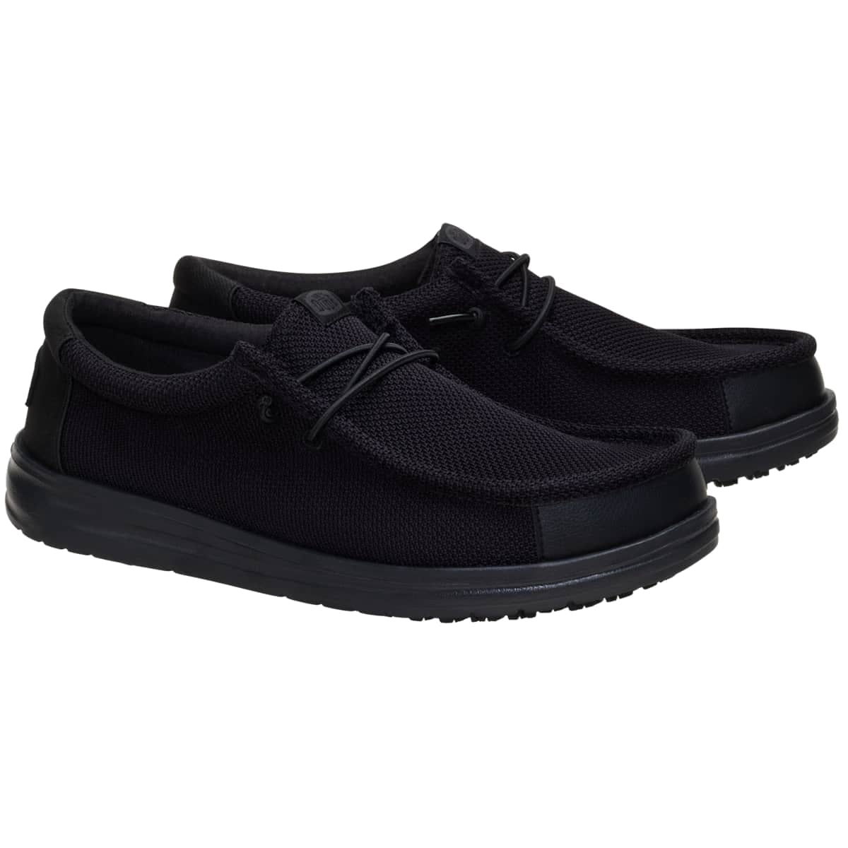 HEYDUDE Men Wally Work CE Slip-Resistant Loafers (Black, 15) 8w037