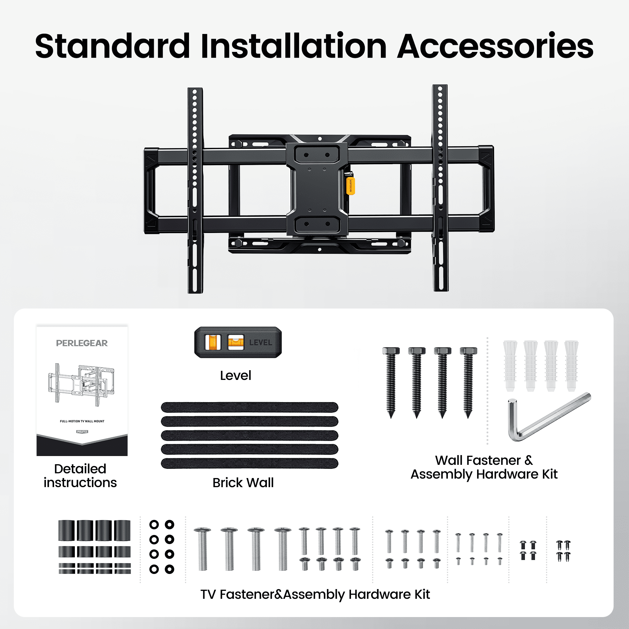MountFTV Full Motion TV Wall Mount for 42-92 inch TVs, Heavy-Duty Swivel Extension Bracket with Tool-Free Tilt (132 lb Capacity) gagik