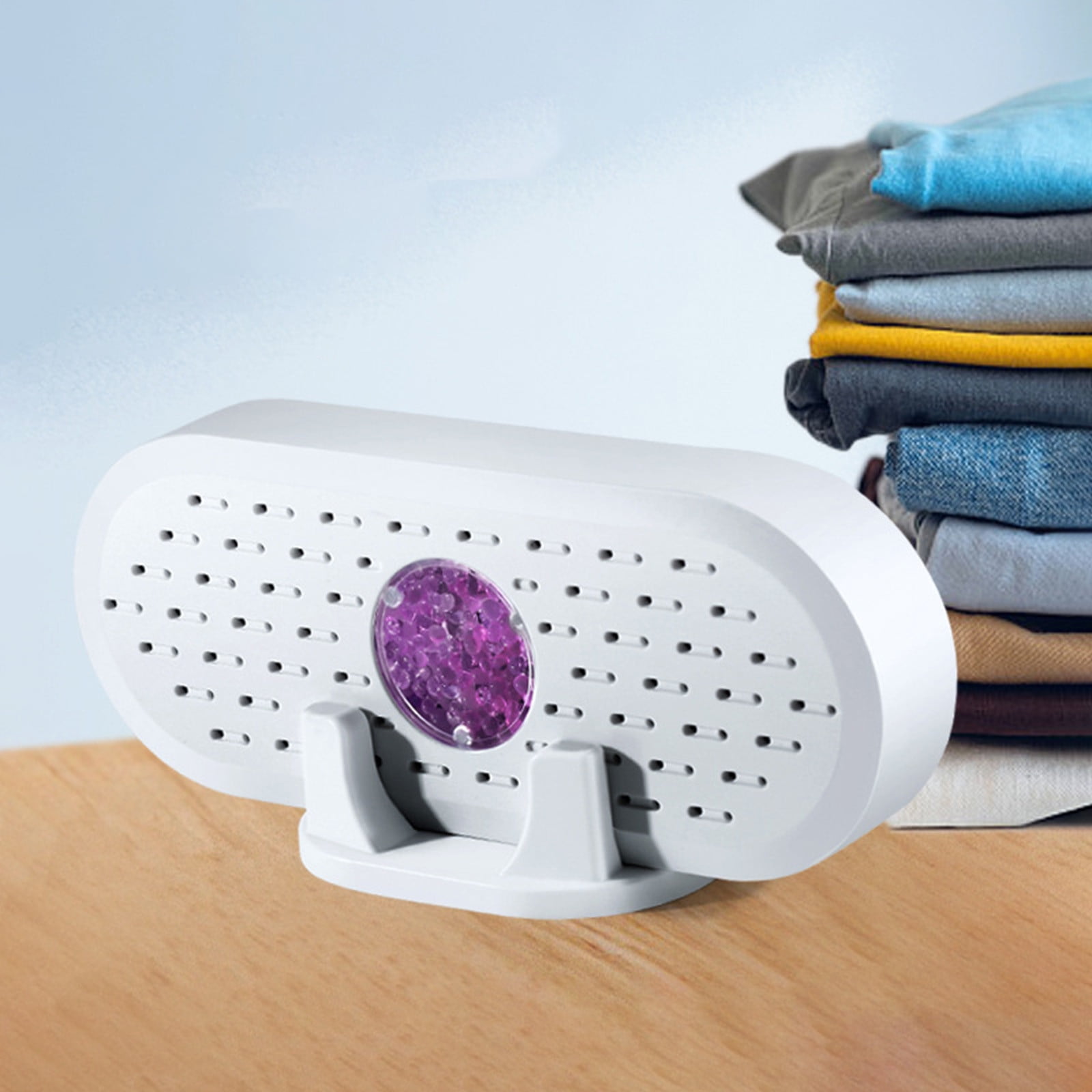 YUNAFFT Mini Dehumidifier Portable Rechargeable Moisture Absorber for Closets and Cabinets (White, 6.3 in) 17gh4