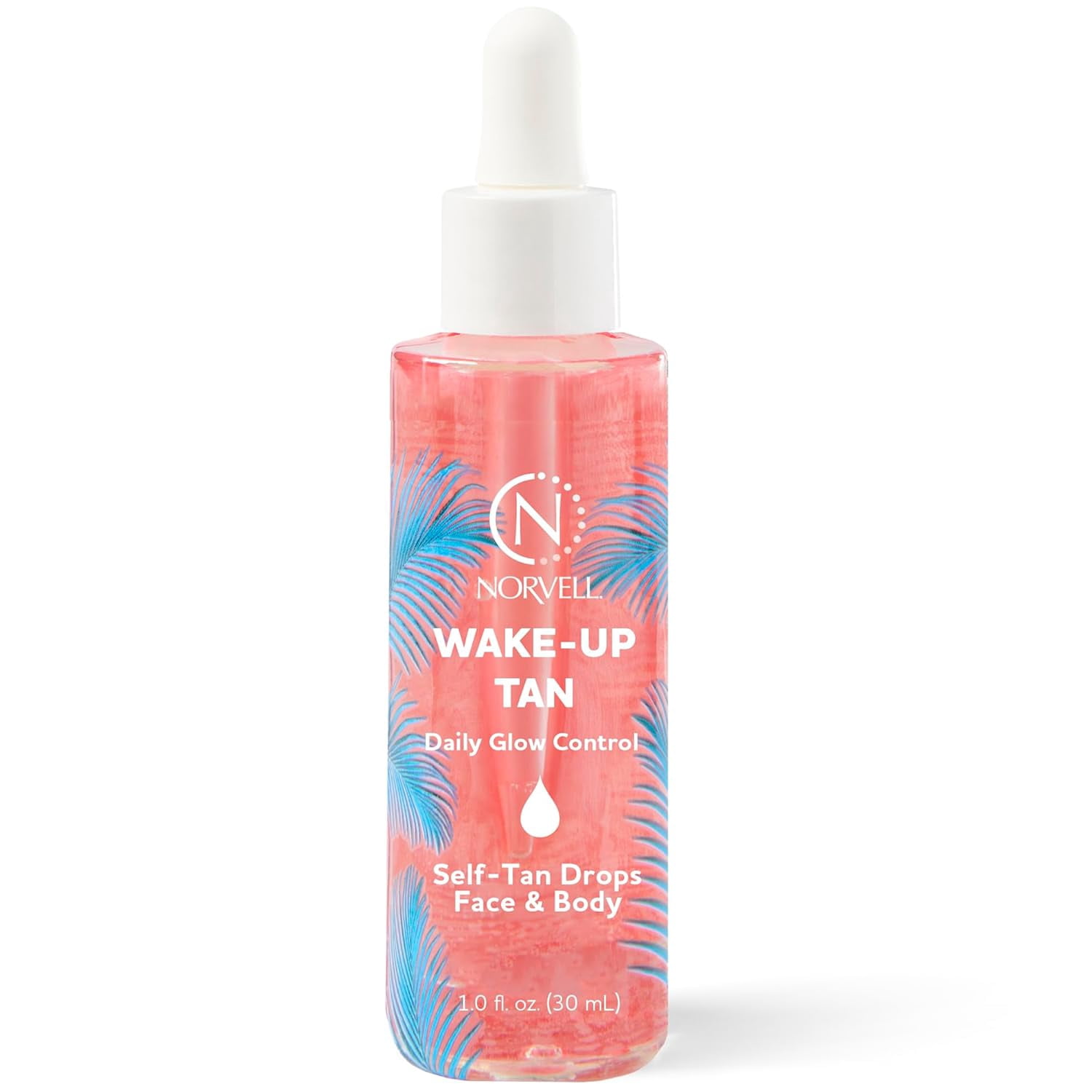 Norvell Wake-Up Tan Self-Tanning Drops Gradual Glow Face and Body (Clear, 1.0 fl oz) umo6y