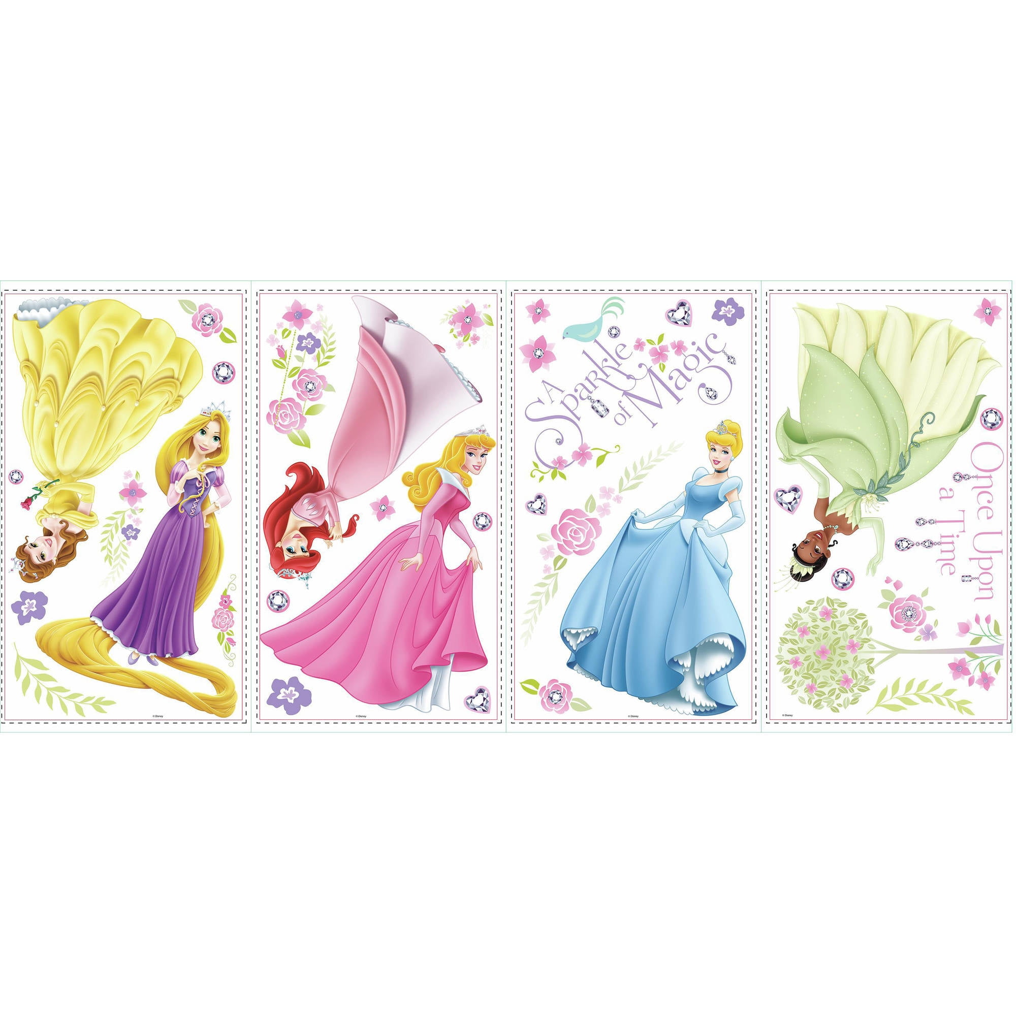 RoomMates Disney Princess Glow Within Peel and Stick Wall Decals (Pink, 36 Count) xroft