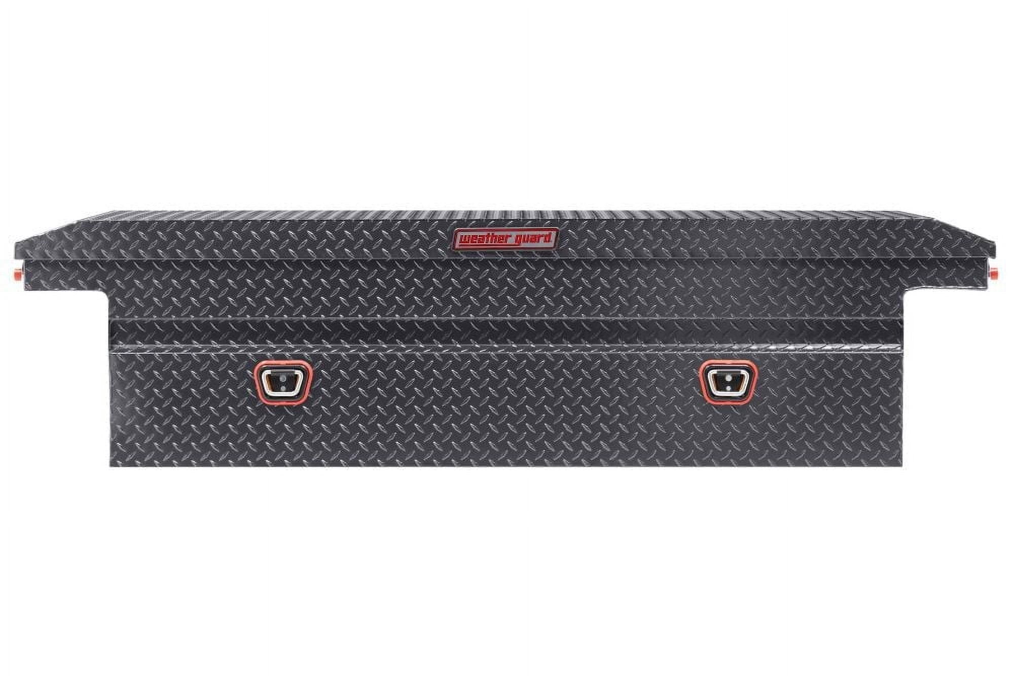WEATHER GUARD Saddle Truck Tool Box Aluminum Full Low Profile (Gunmetal Gray, 71.5 in x 20.5 in x 13.5 in) 8k7fc